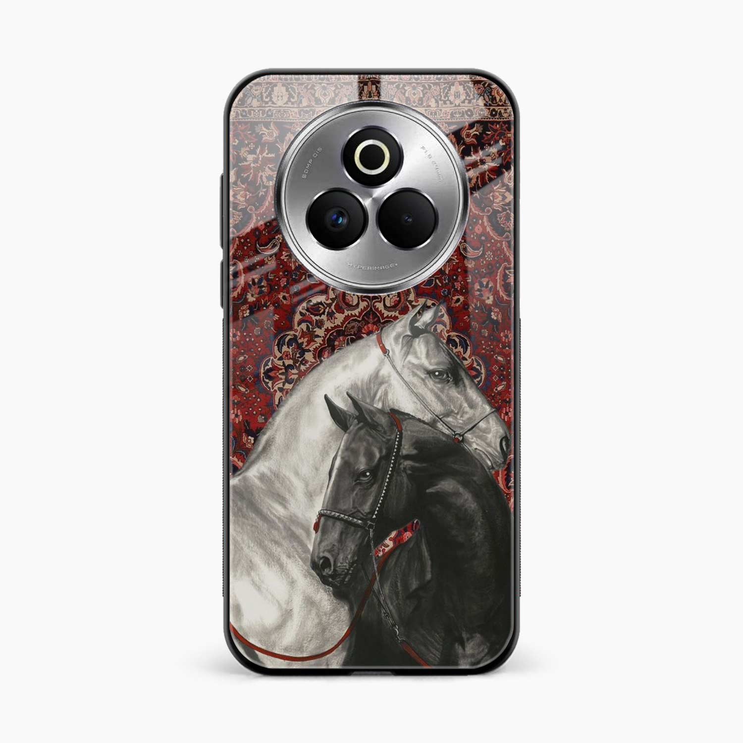 Black And White Horse Realme P3 Pro 5G Back Cover