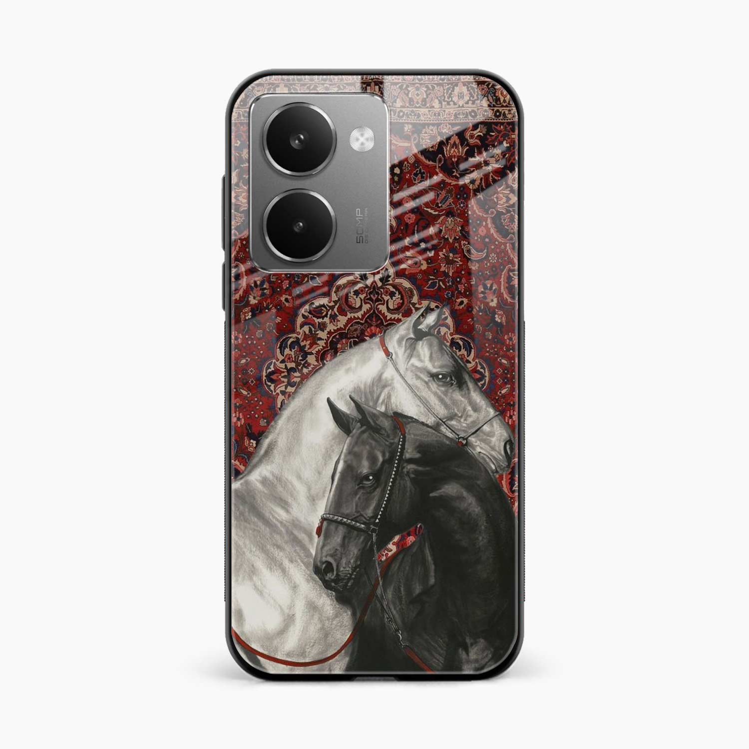 Black And White Horse Realme P3 Ultra 5G Back Cover