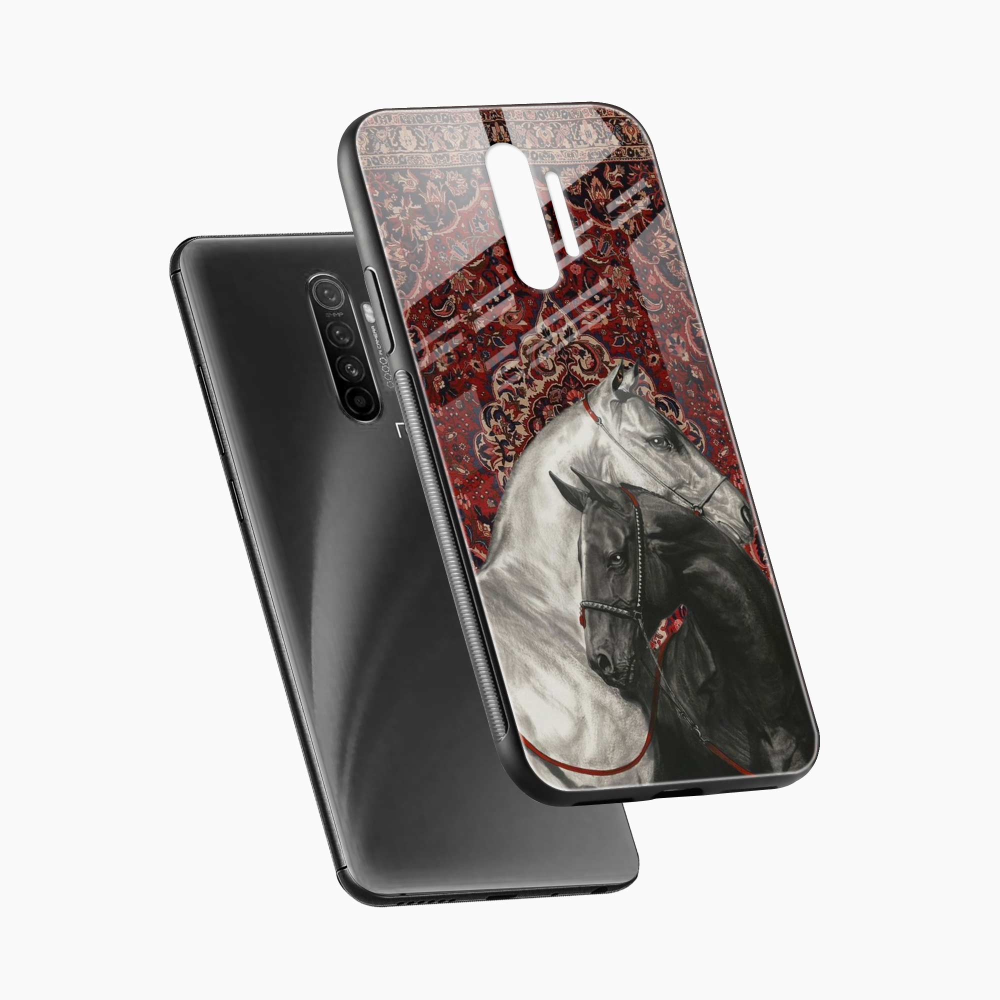 Black And White Horse Realme X2 Pro Back Cover