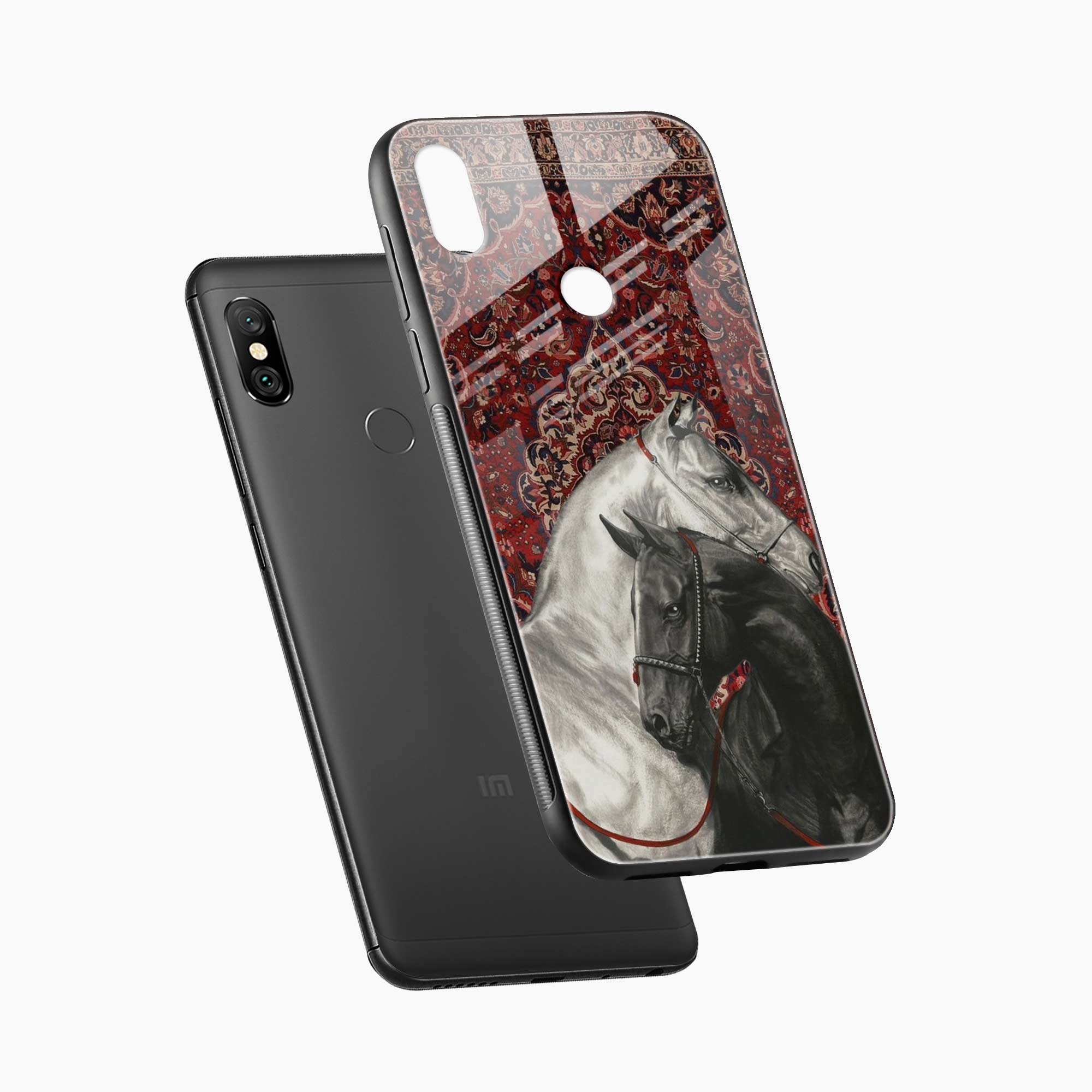 Black And White Horse Redmi 6 Pro Back Cover