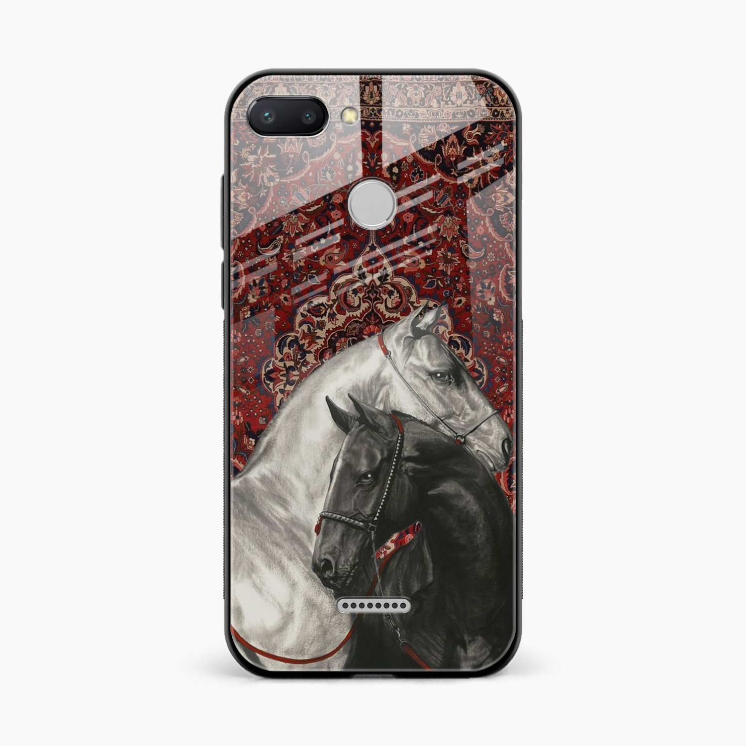 Black And White Horse Redmi 6 Back Cover