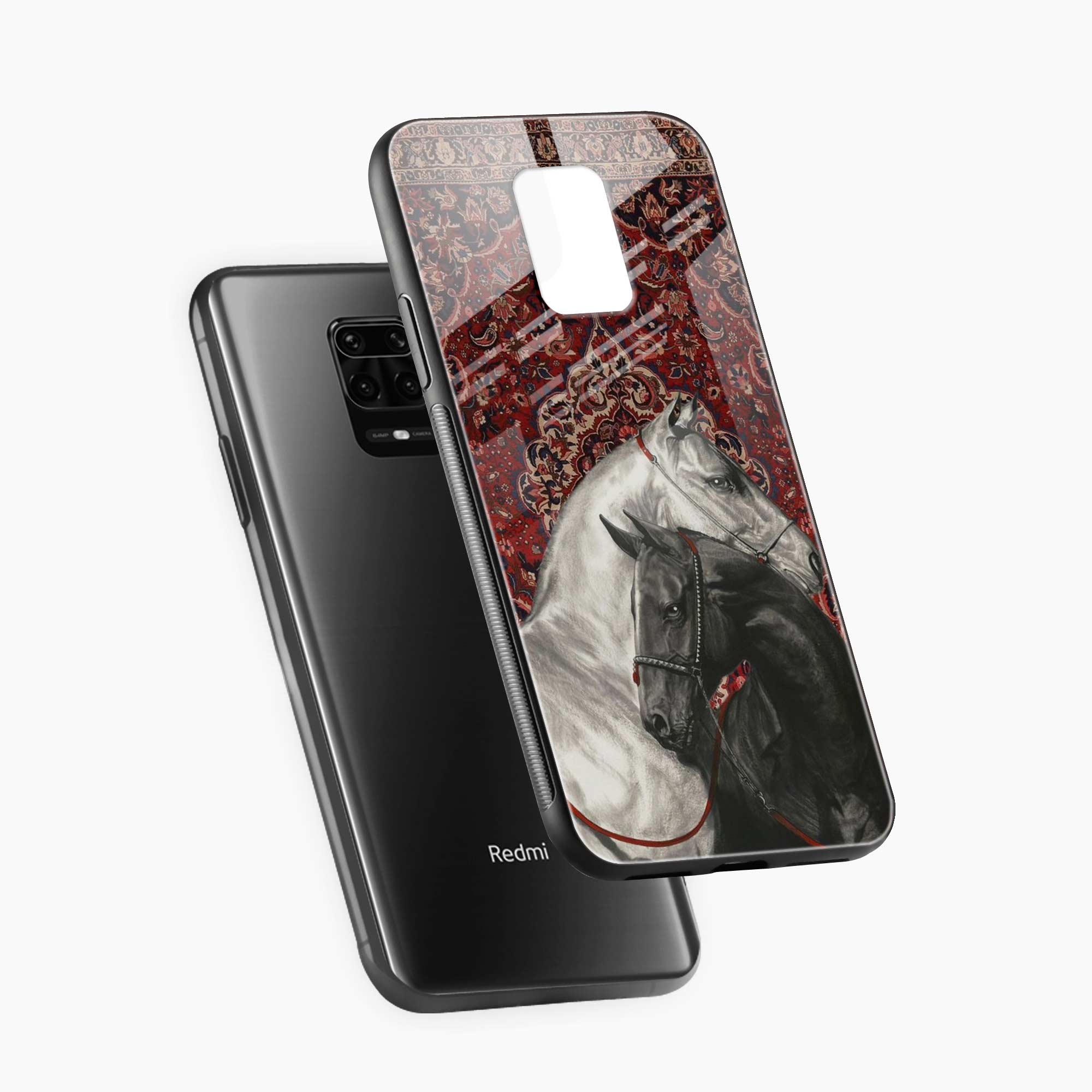 Black And White Horse Redmi Note 10 Lite Back Cover