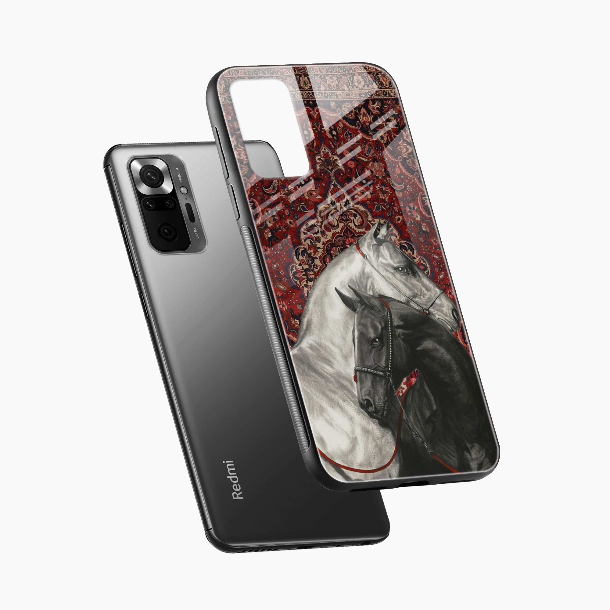 Black And White Horse Redmi Note 10 Pro Max Back Cover