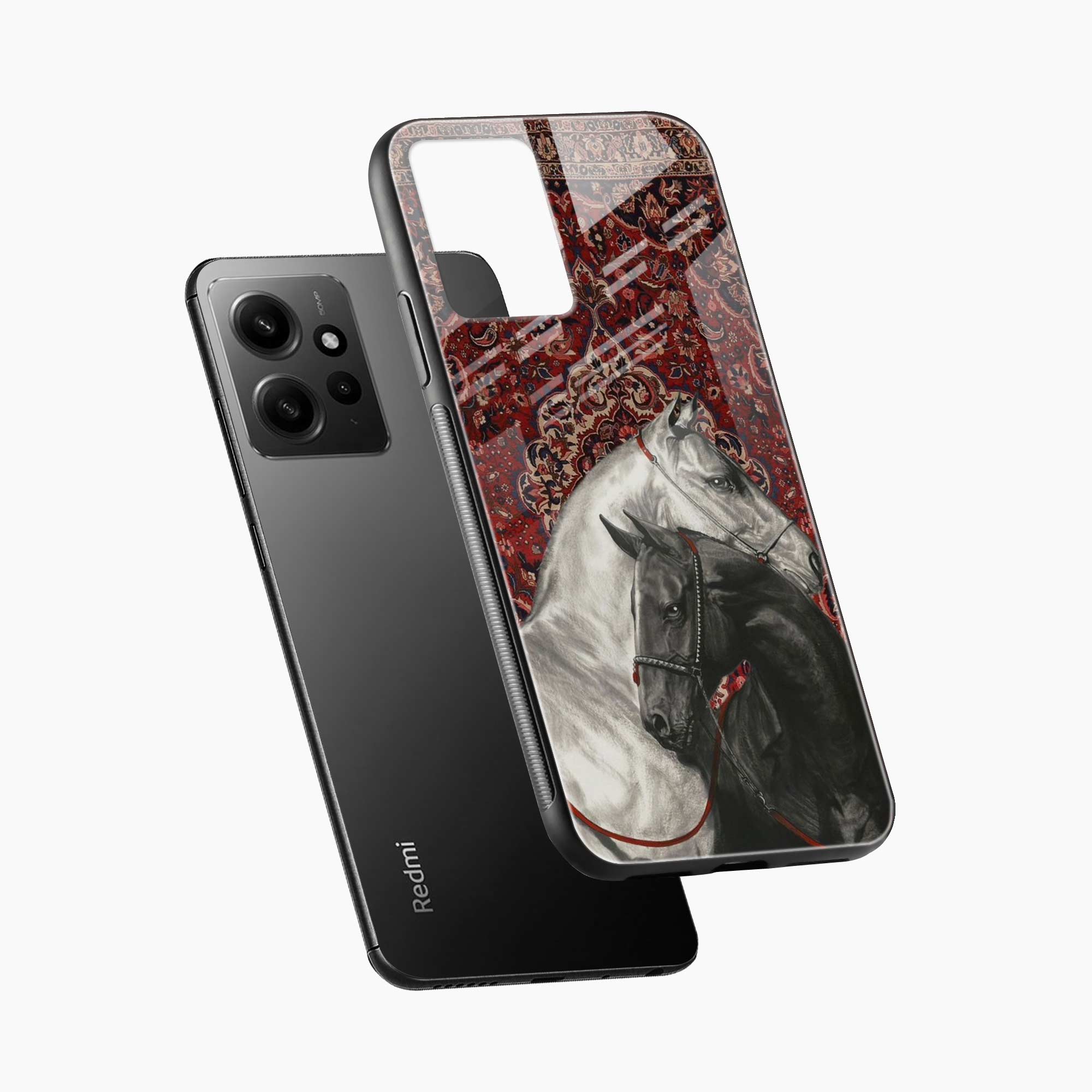 Black And White Horse Redmi Note 12 4G Back Cover
