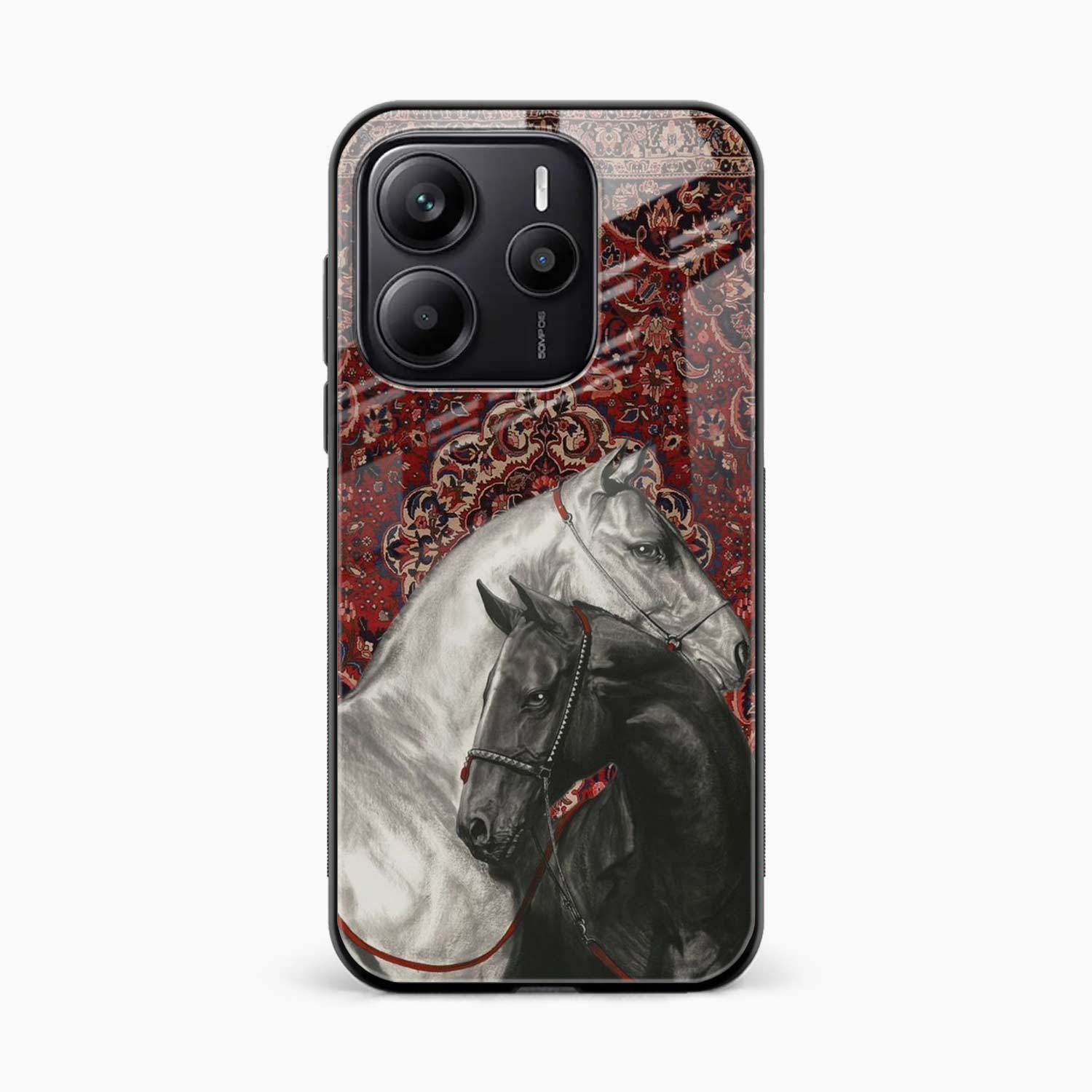 Black And White Horse Redmi Note 14 5G Back Cover