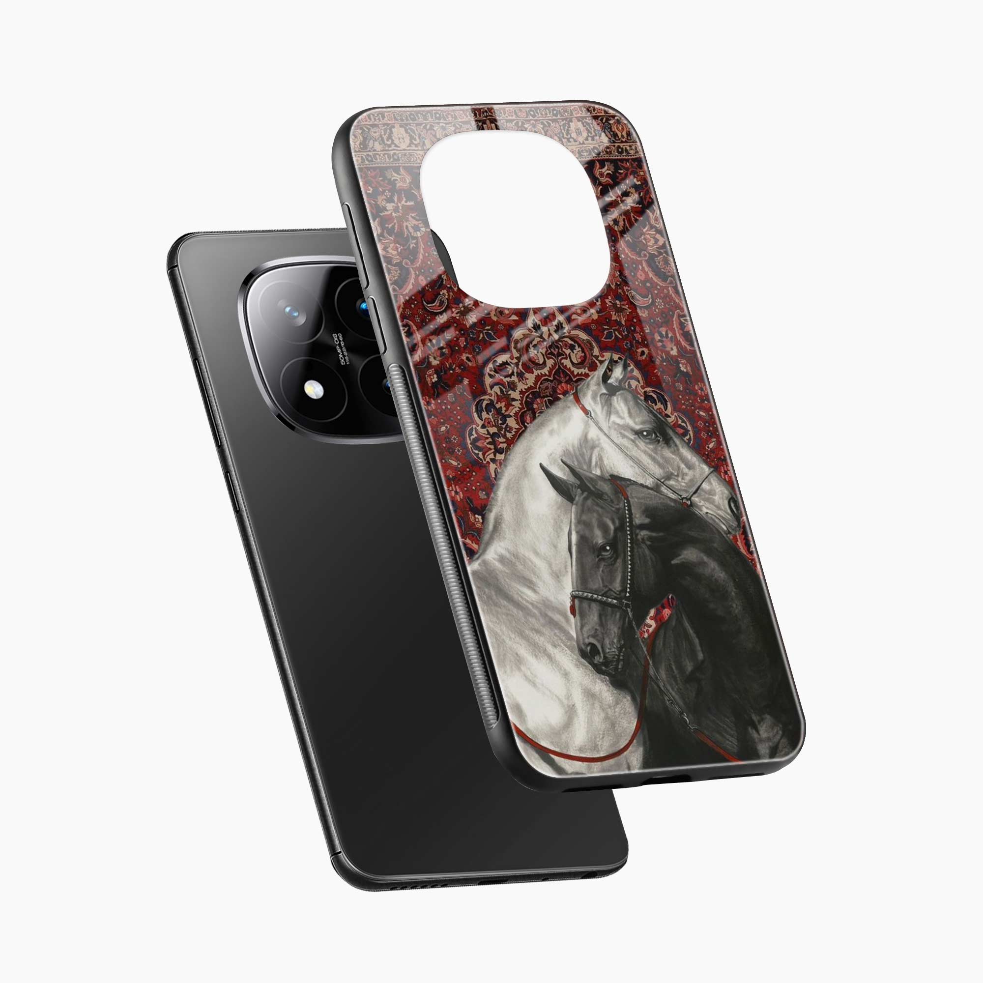 Black And White Horse Redmi Note 14 Pro Plus 5G Back Cover