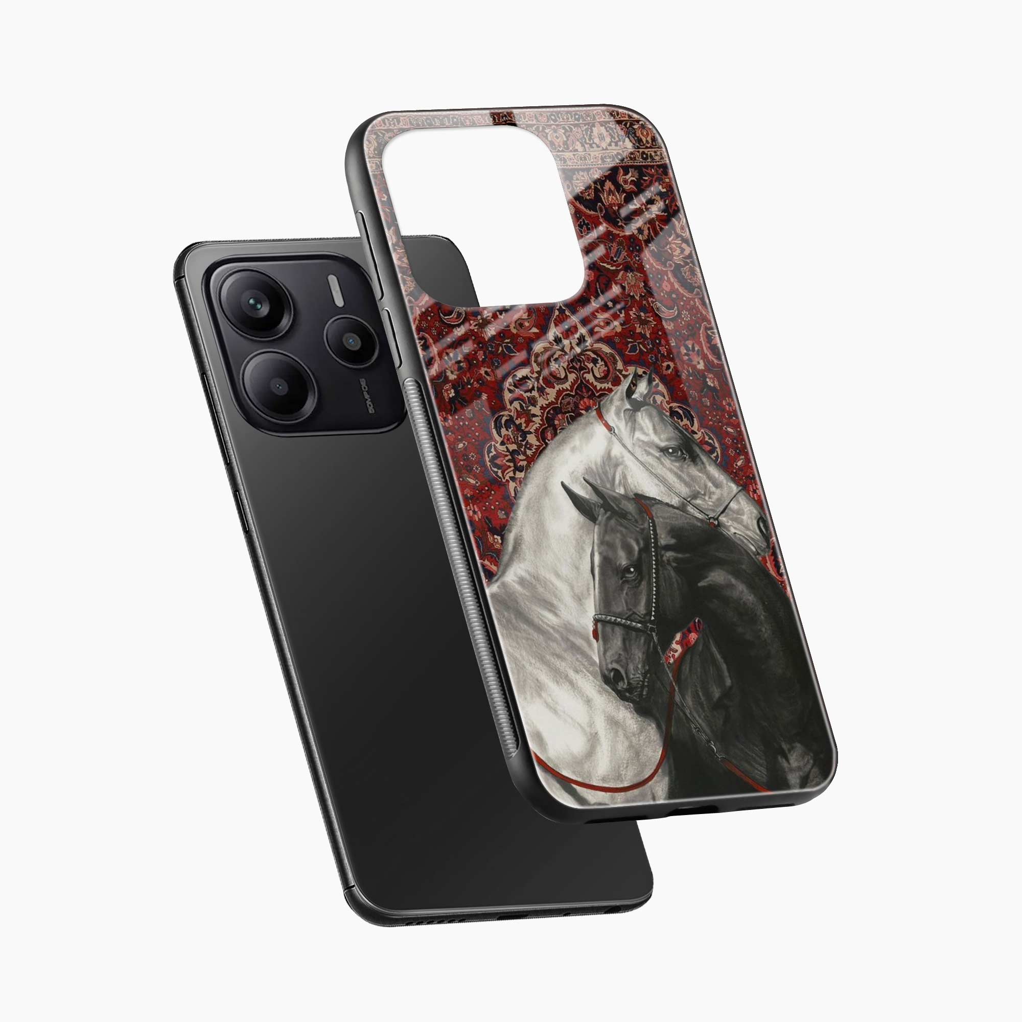 Black And White Horse Redmi Note 14 SE 5G Back Cover
