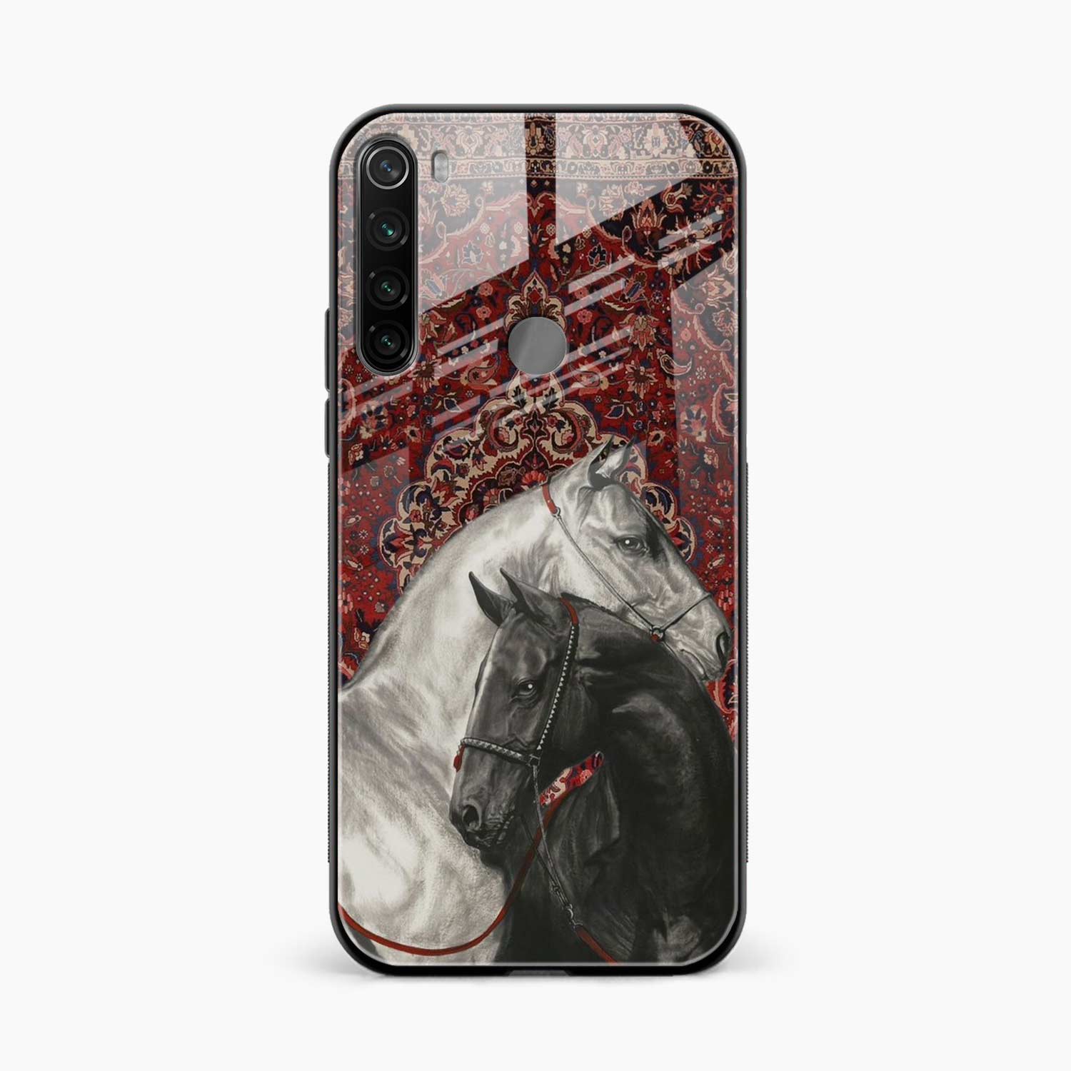 Black And White Horse Redmi Note 8 Back Cover