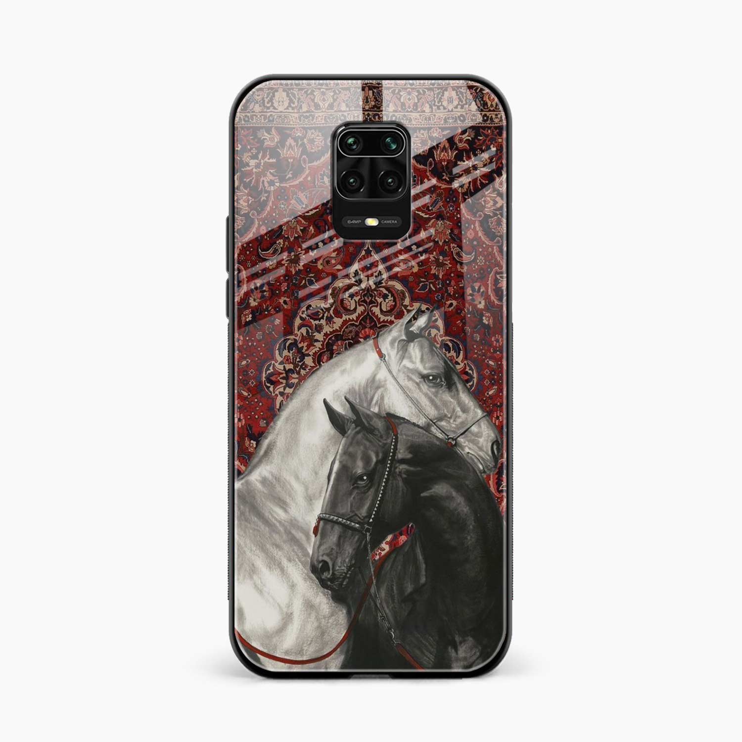 Black And White Horse Redmi Note 9 Pro Back Cover