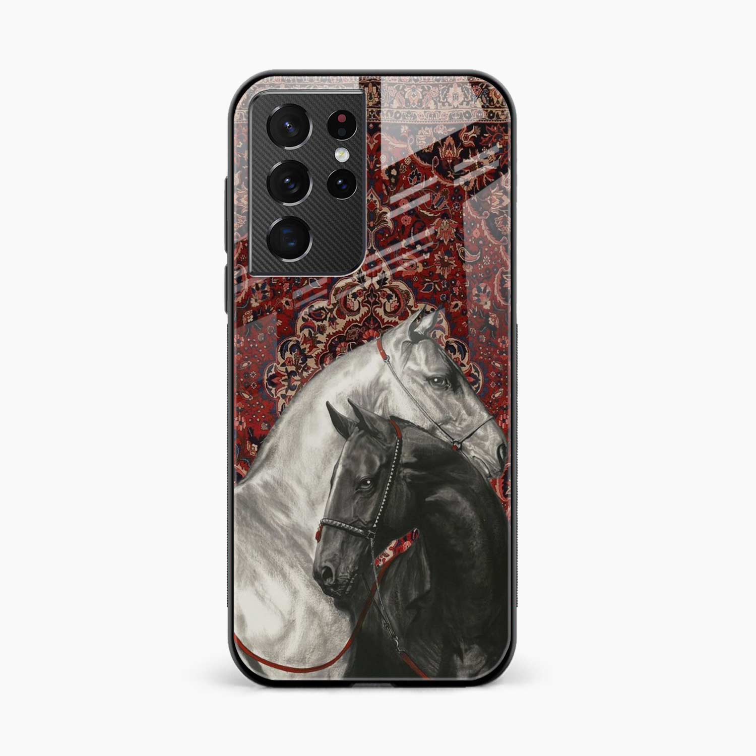 Black And White Horse Samsung S21 Ultra Back Cover