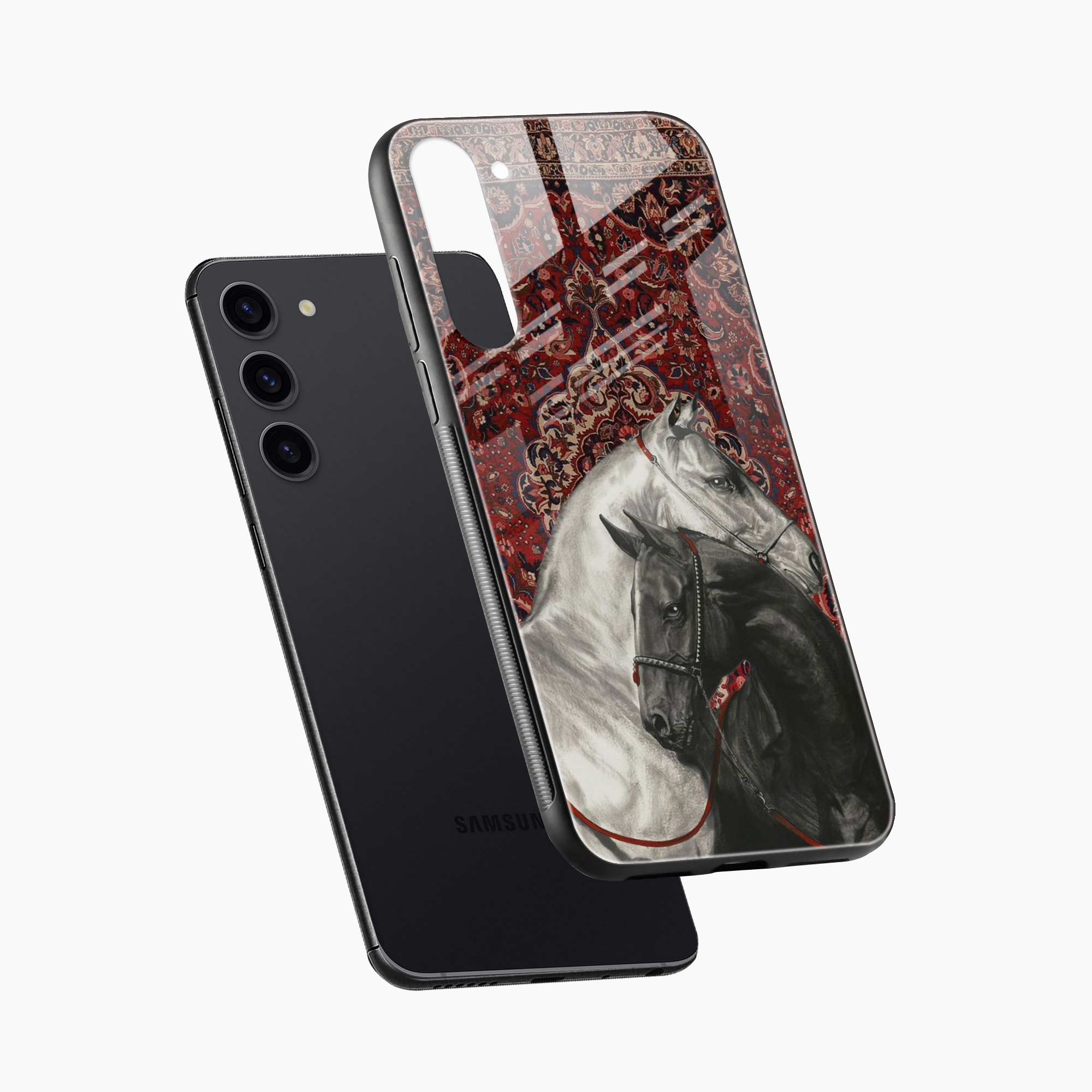 Black And White Horse Samsung S23 Back Cover