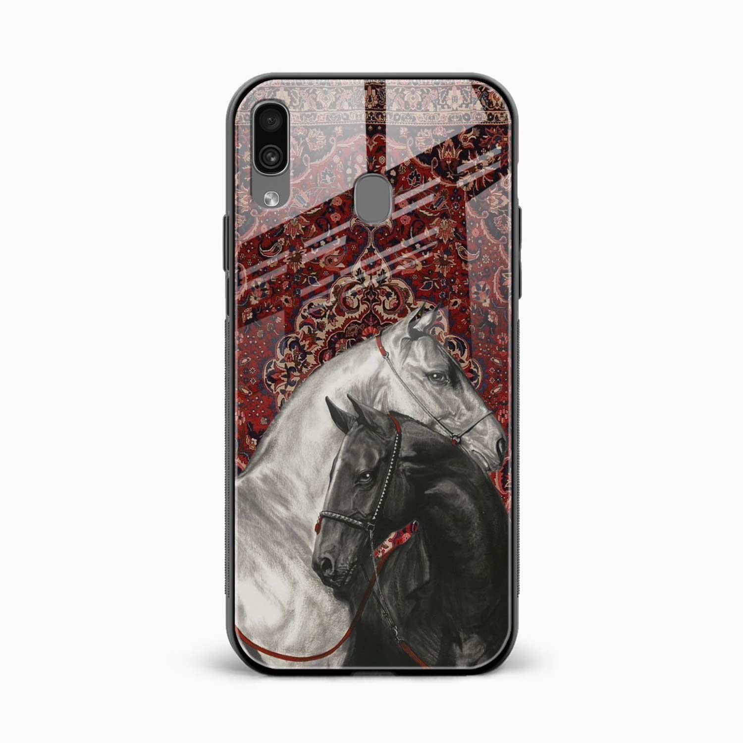 Black And White Horse Samsung A30 Back Cover