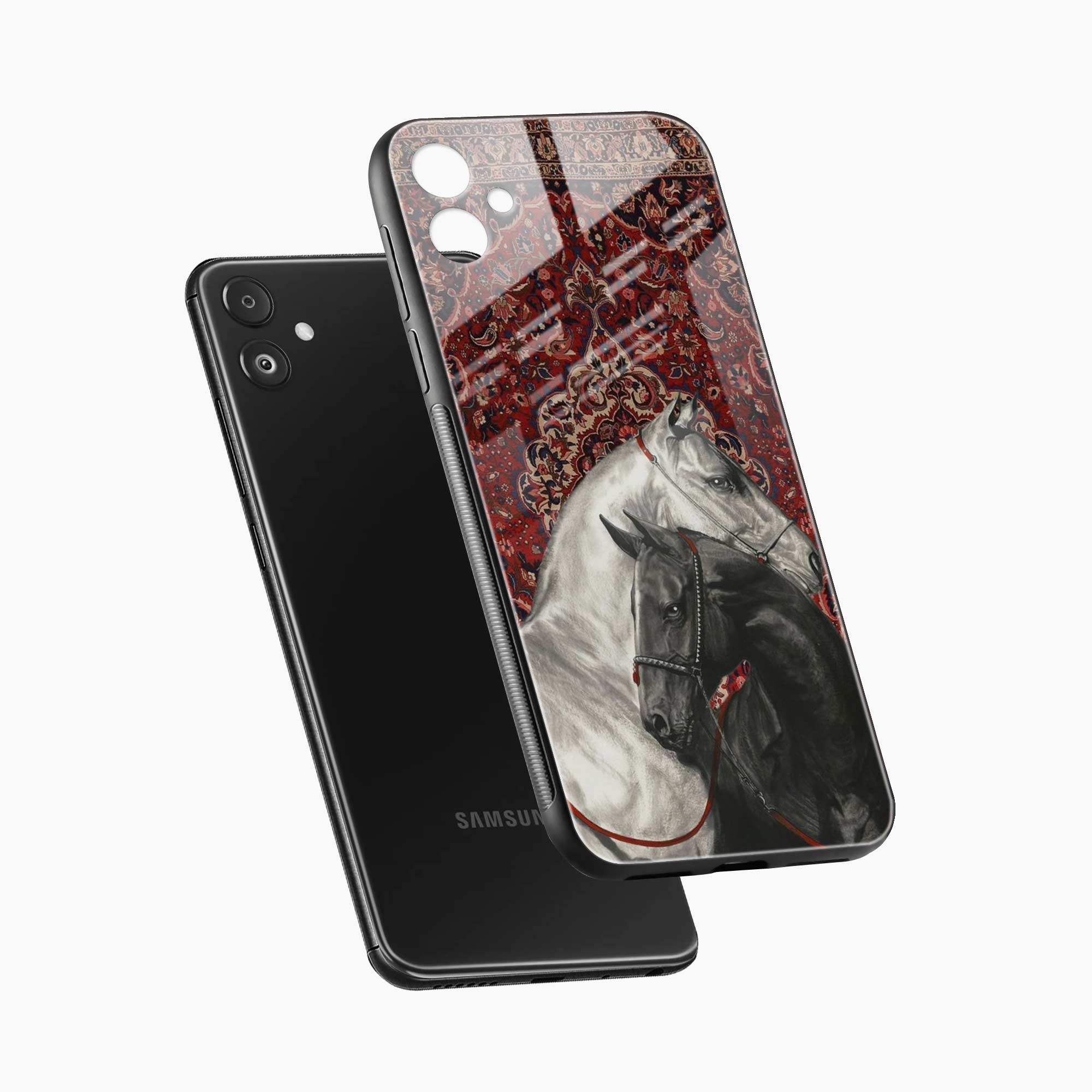 Black And White Horse Samsung F14 5G Back Cover