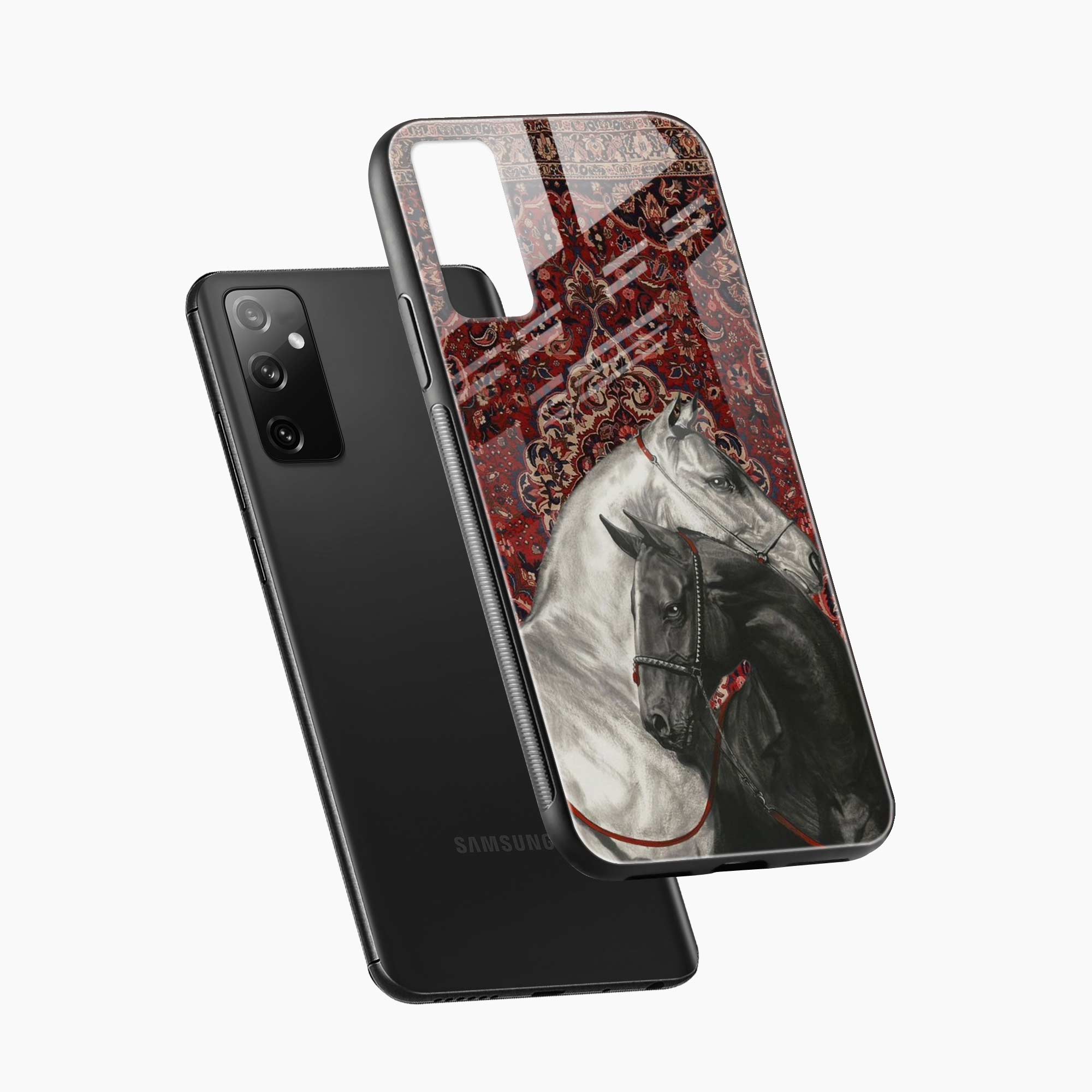 Black And White Horse Samsung F23 Back Cover
