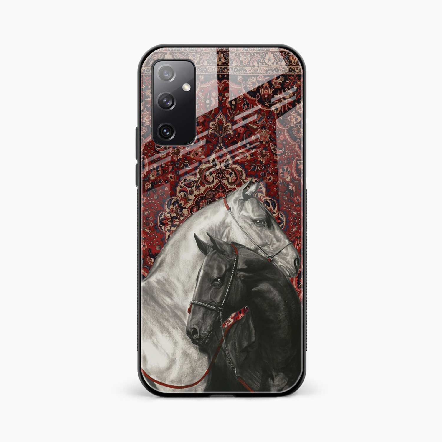 Black And White Horse Samsung M52 Back Cover