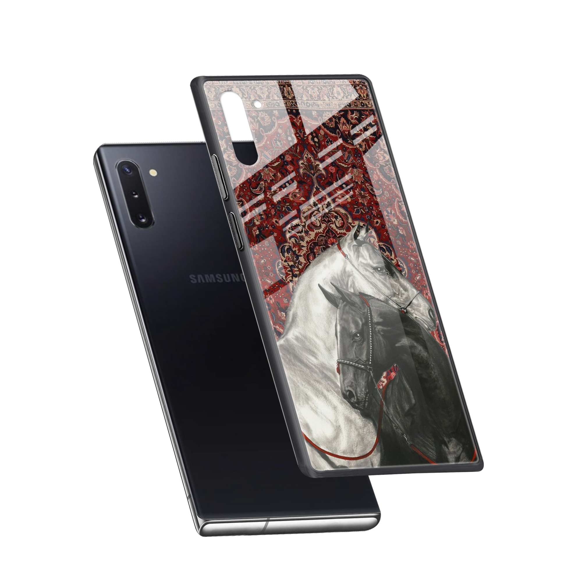 Black And White Horse Samsung Note 10 Back Cover