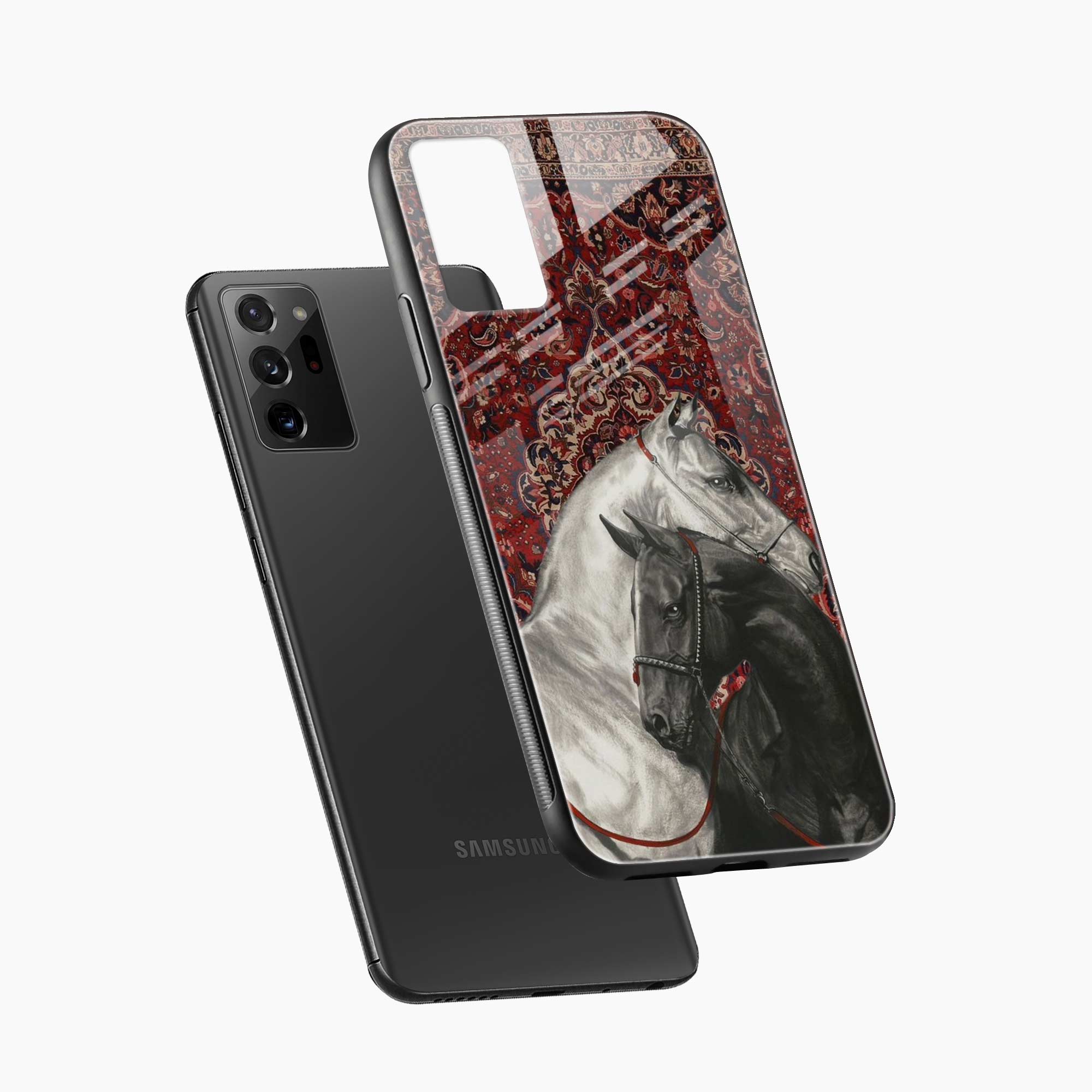 Black And White Horse Samsung Note 20 Ultra Back Cover