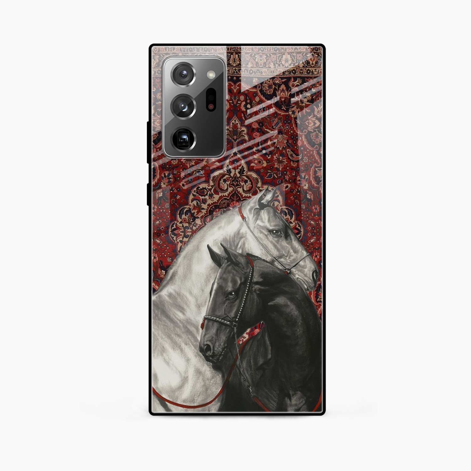 Black And White Horse Samsung Note 20 Back Cover
