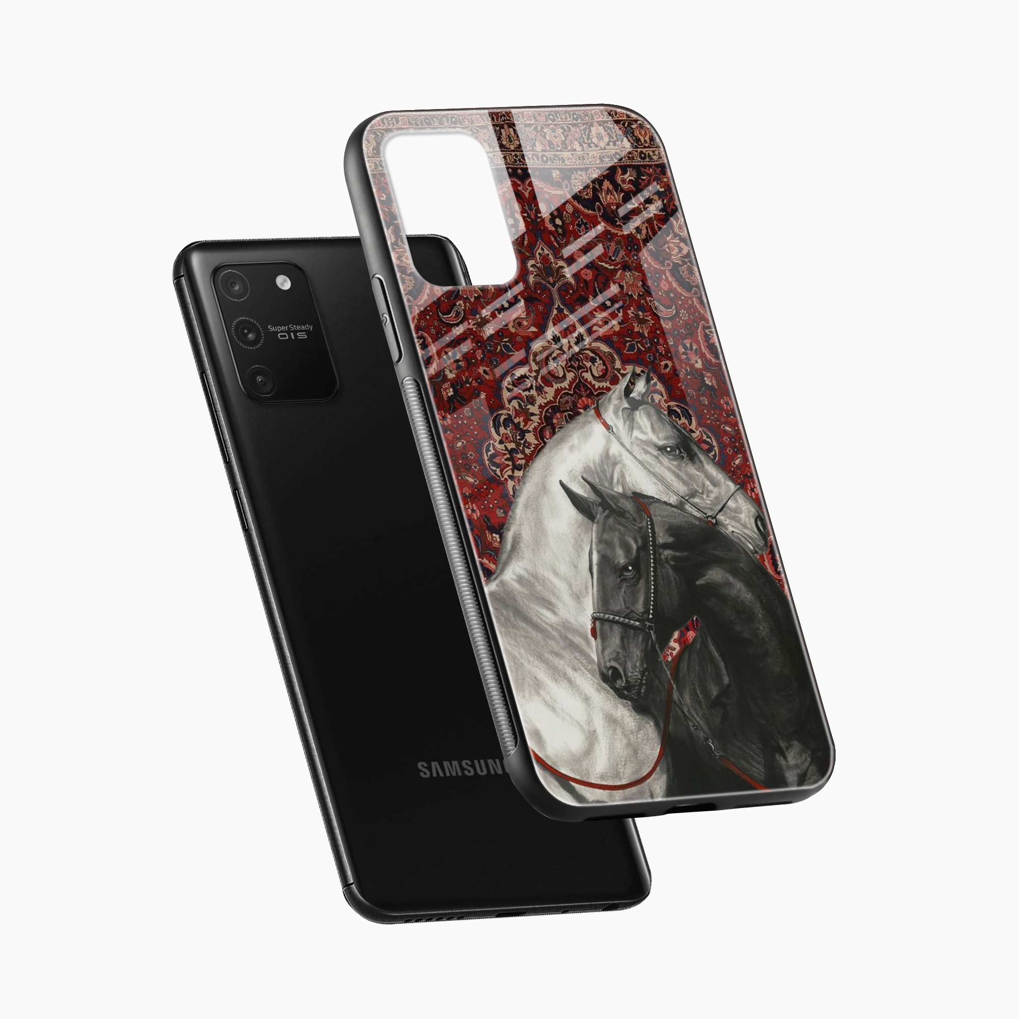 Black And White Horse Samsung S10 Lite Back Cover