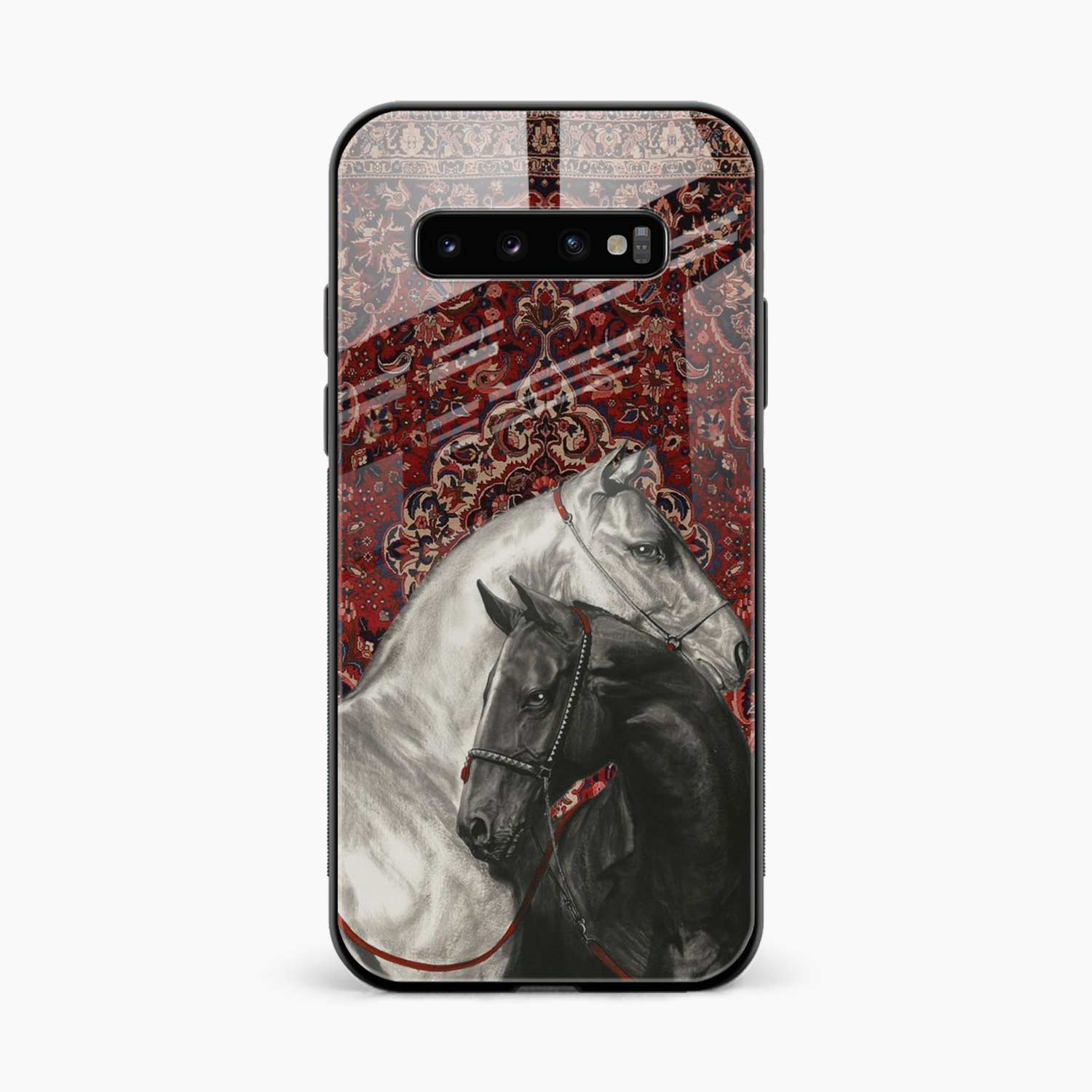 Black And White Horse Samsung S10 Plus Back Cover