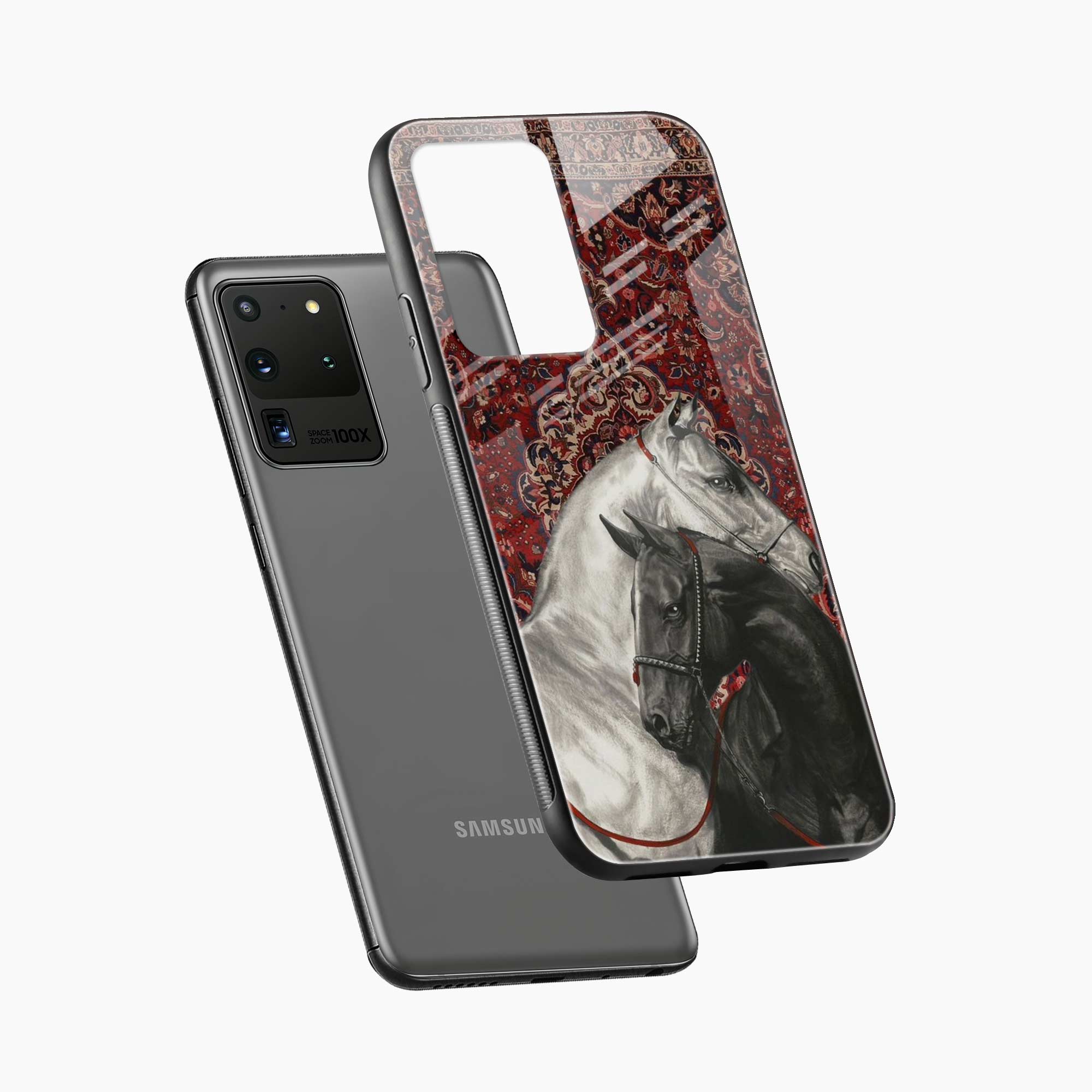 Black And White Horse Samsung S20 Ultra Back Cover
