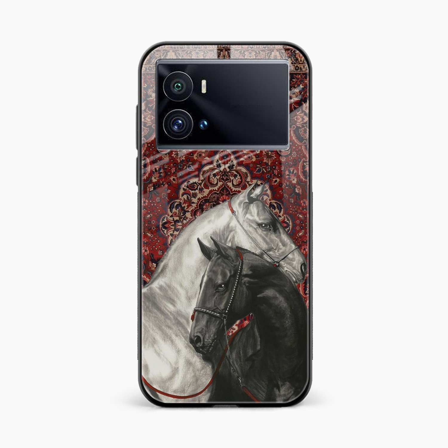 Black And White Horse Vivo Iqoo 9 Pro Back Cover