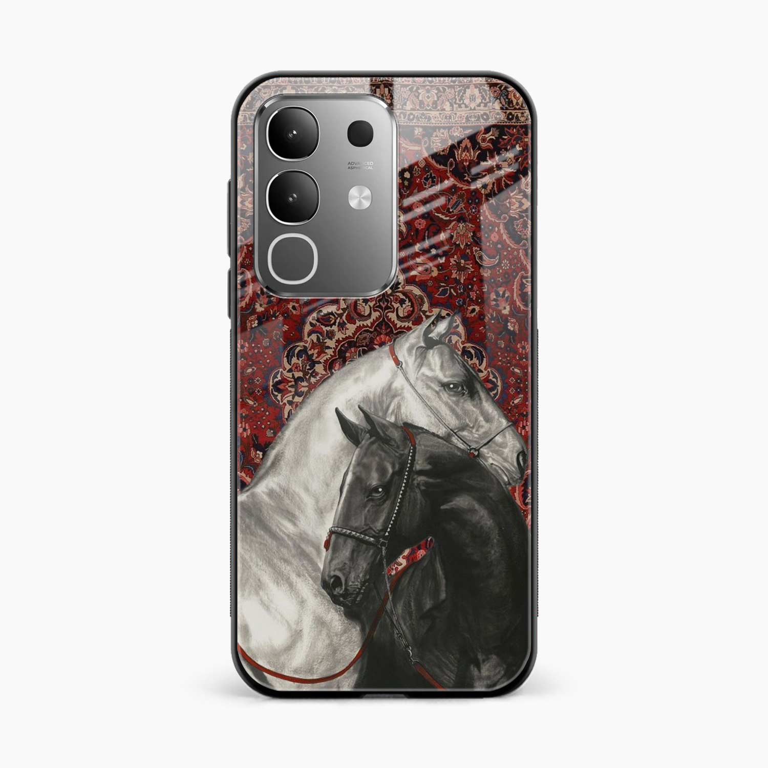 Black And White Horse Vivo T4x 5G Back Cover