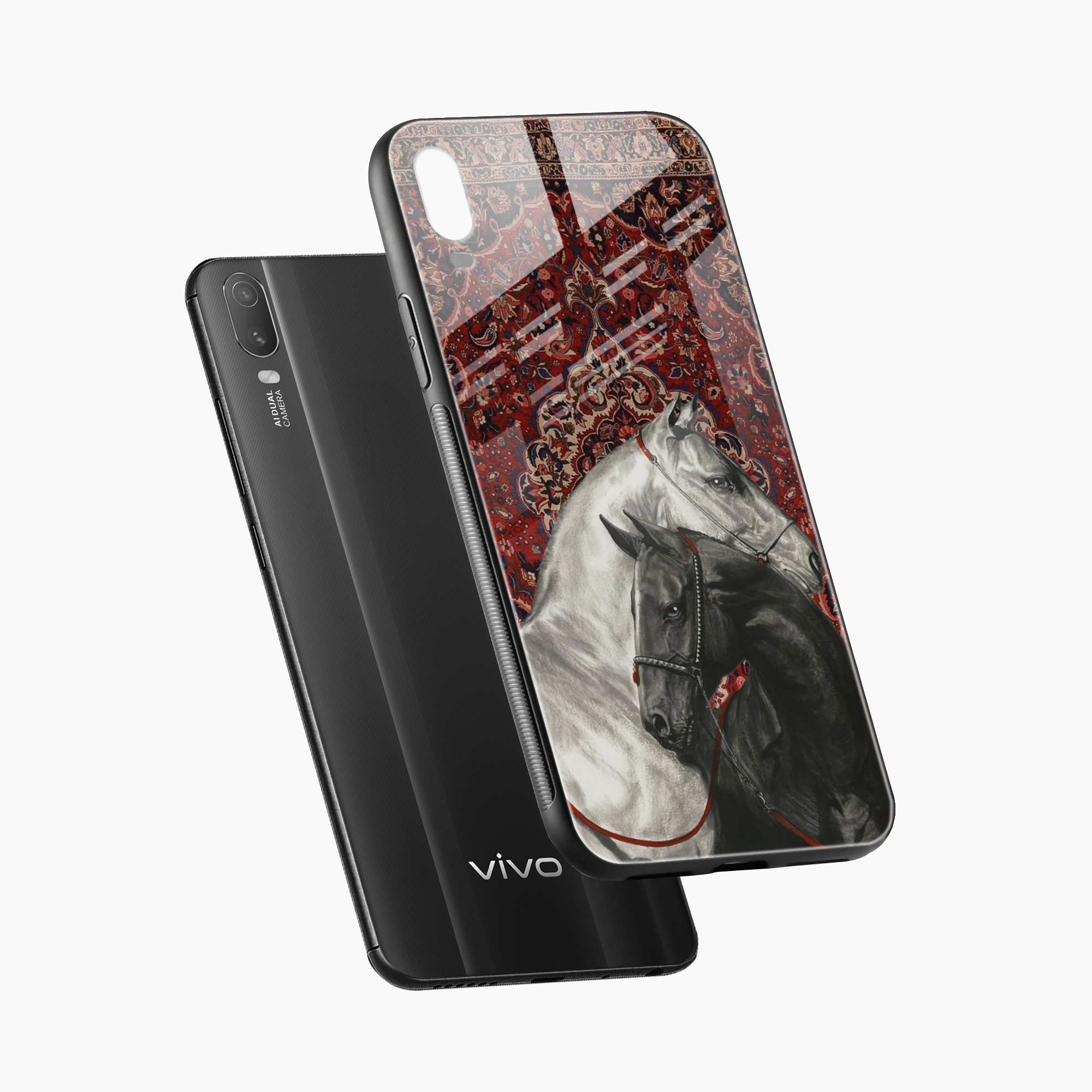 Black And White Horse Vivo V11 Pro Back Cover