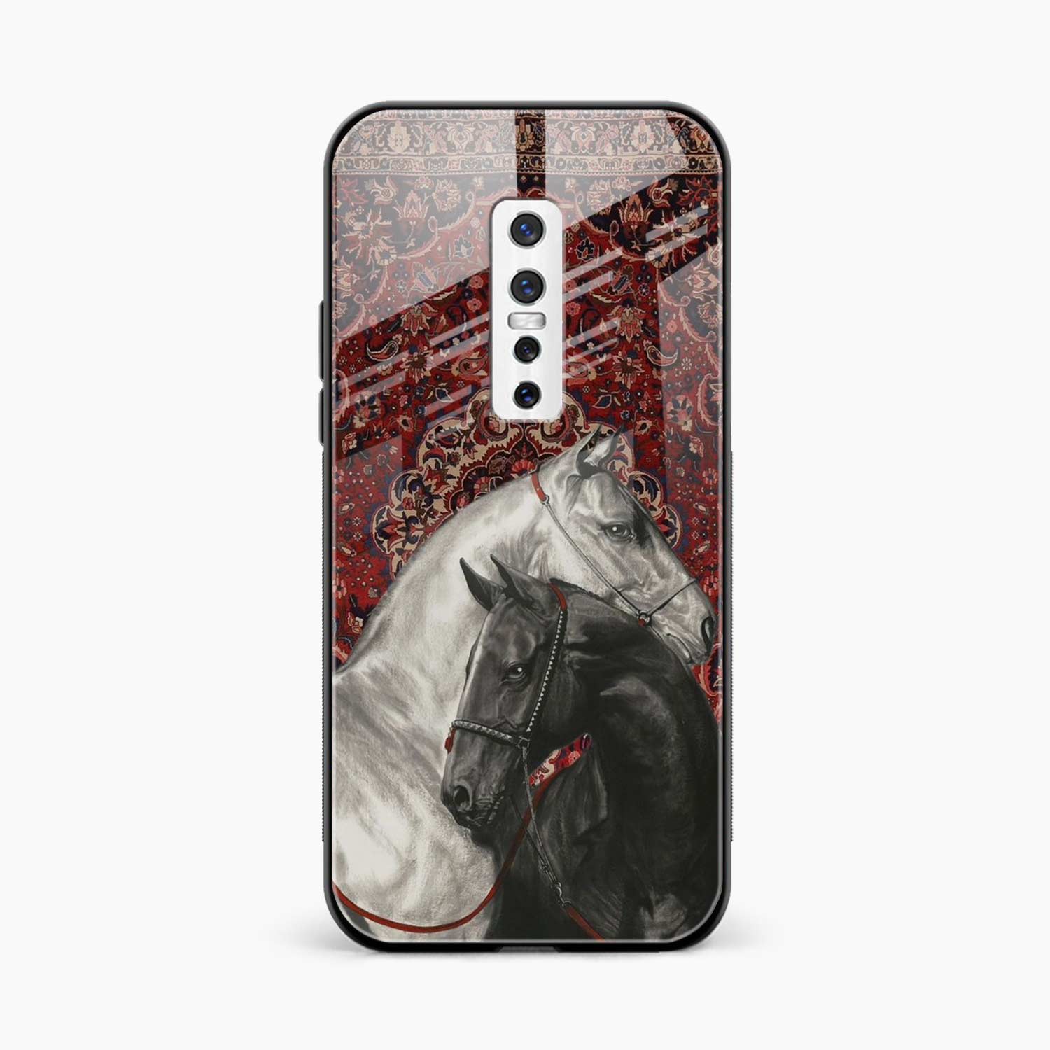 Black And White Horse Vivo V17 Pro Back Cover