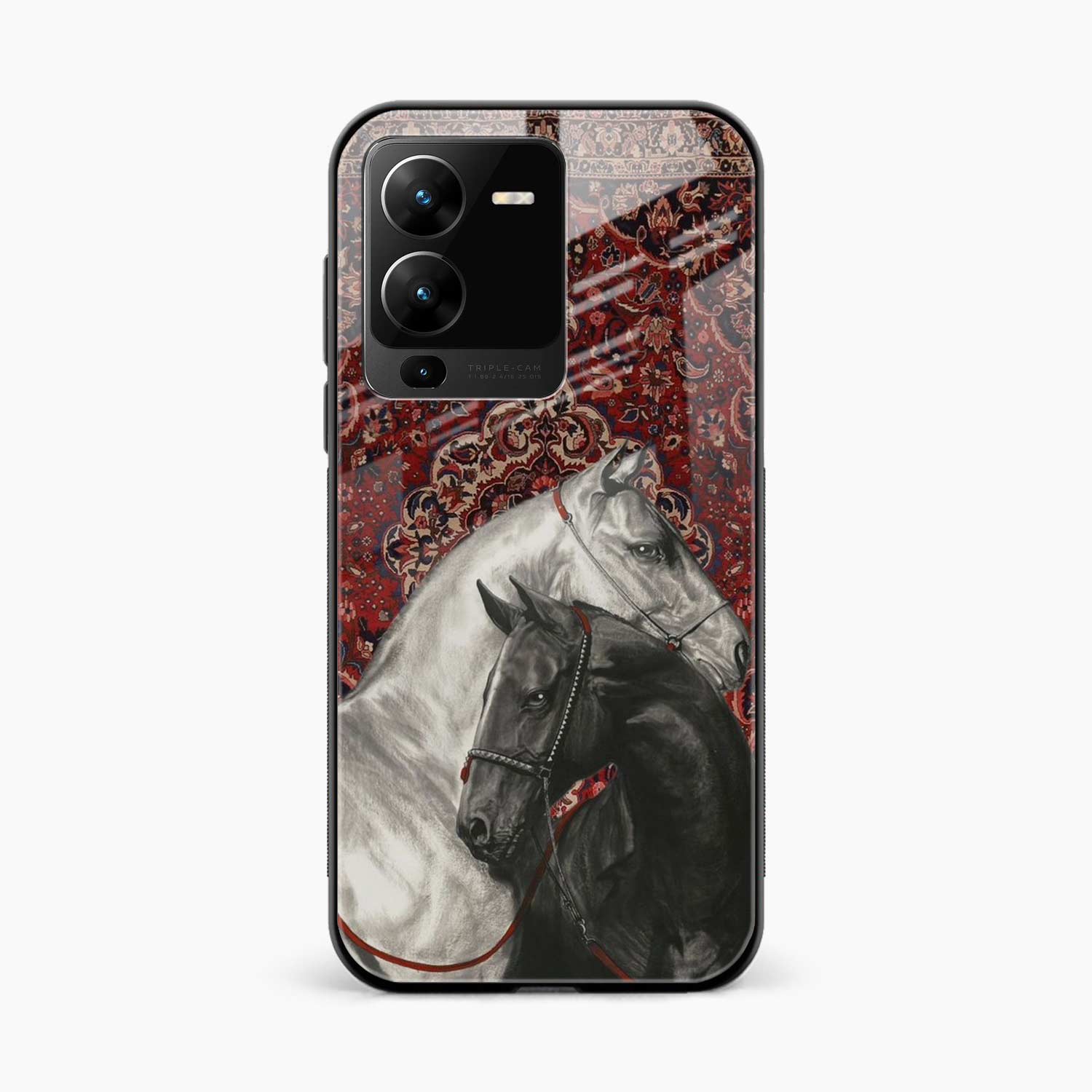 Black And White Horse Vivo V25 Pro Back Cover