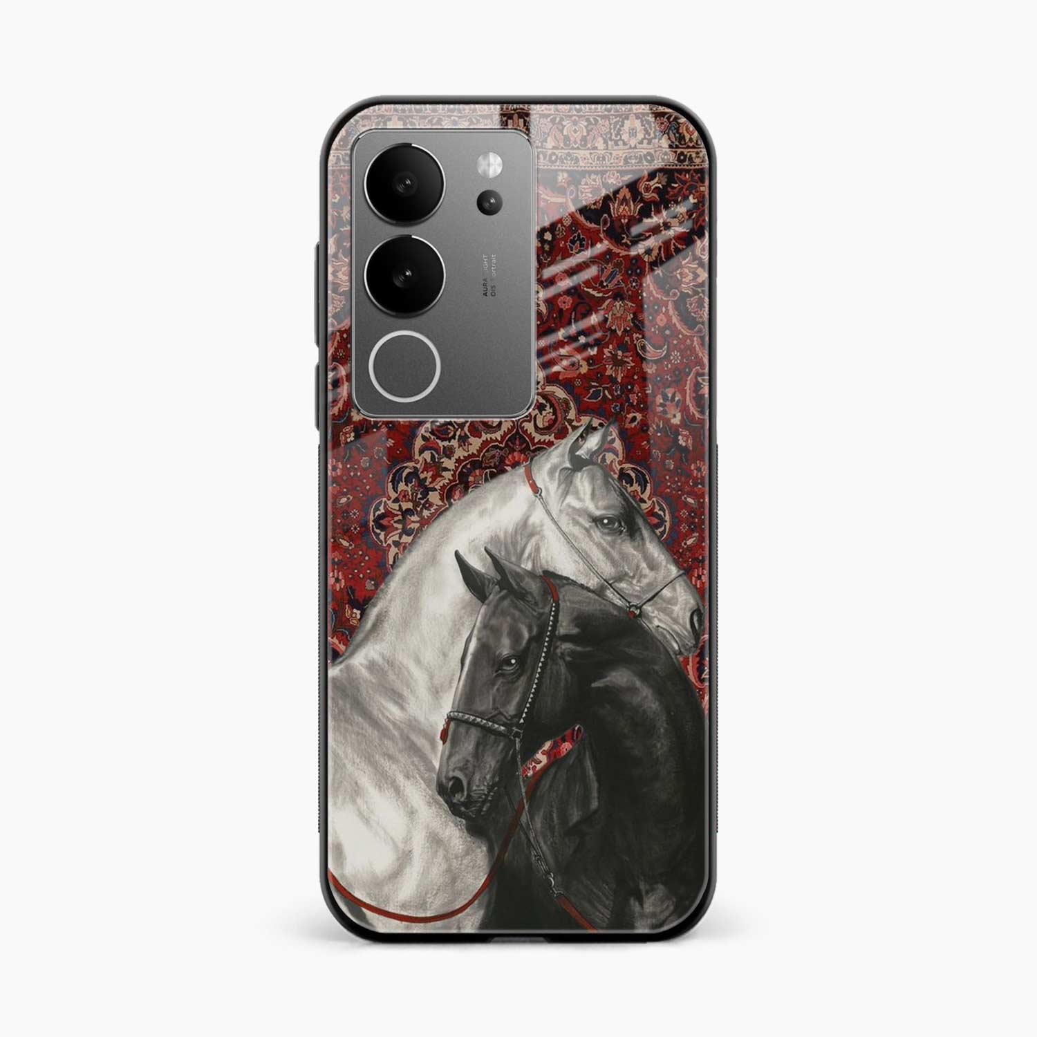 Black And White Horse Vivo V29 Pro Back Cover