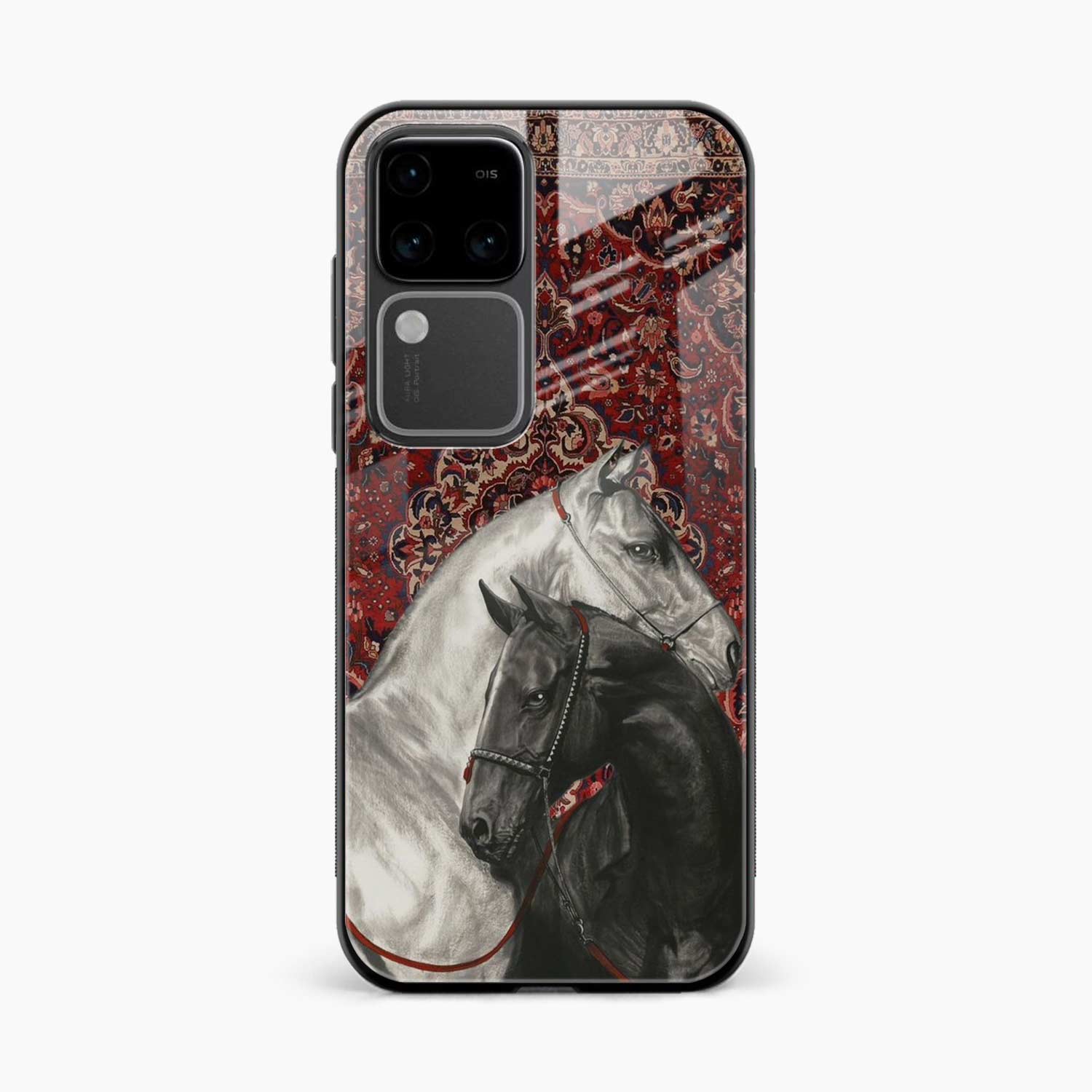Black And White Horse Vivo V30 Back Cover