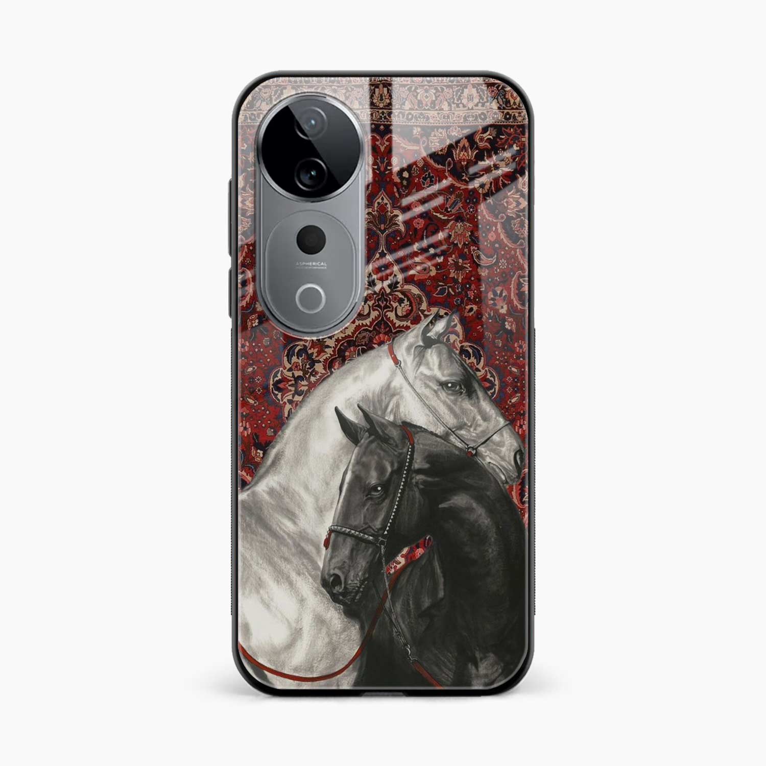 Black And White Horse Vivo V40 Pro 5G Back Cover
