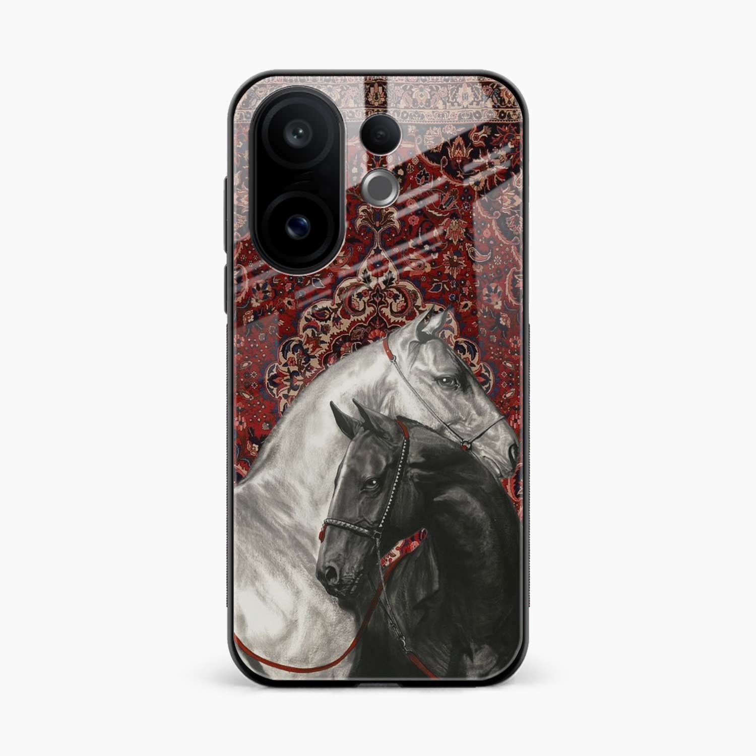 Black And White Horse Vivo V60 5G Back Cover