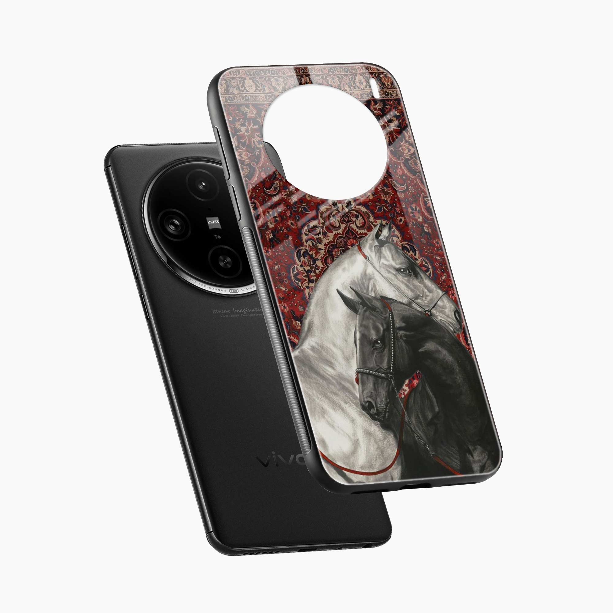 Black And White Horse Vivo X100 Pro Back Cover
