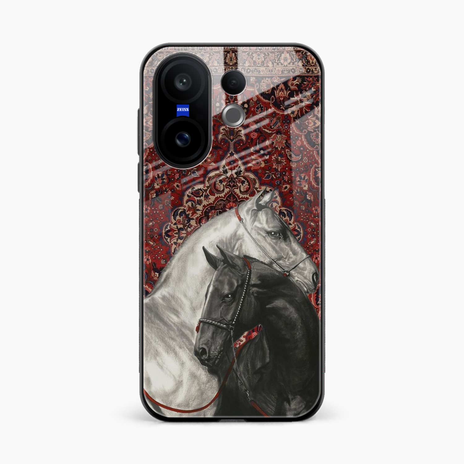 Black And White Horse Vivo X200 FE 5G Back Cover