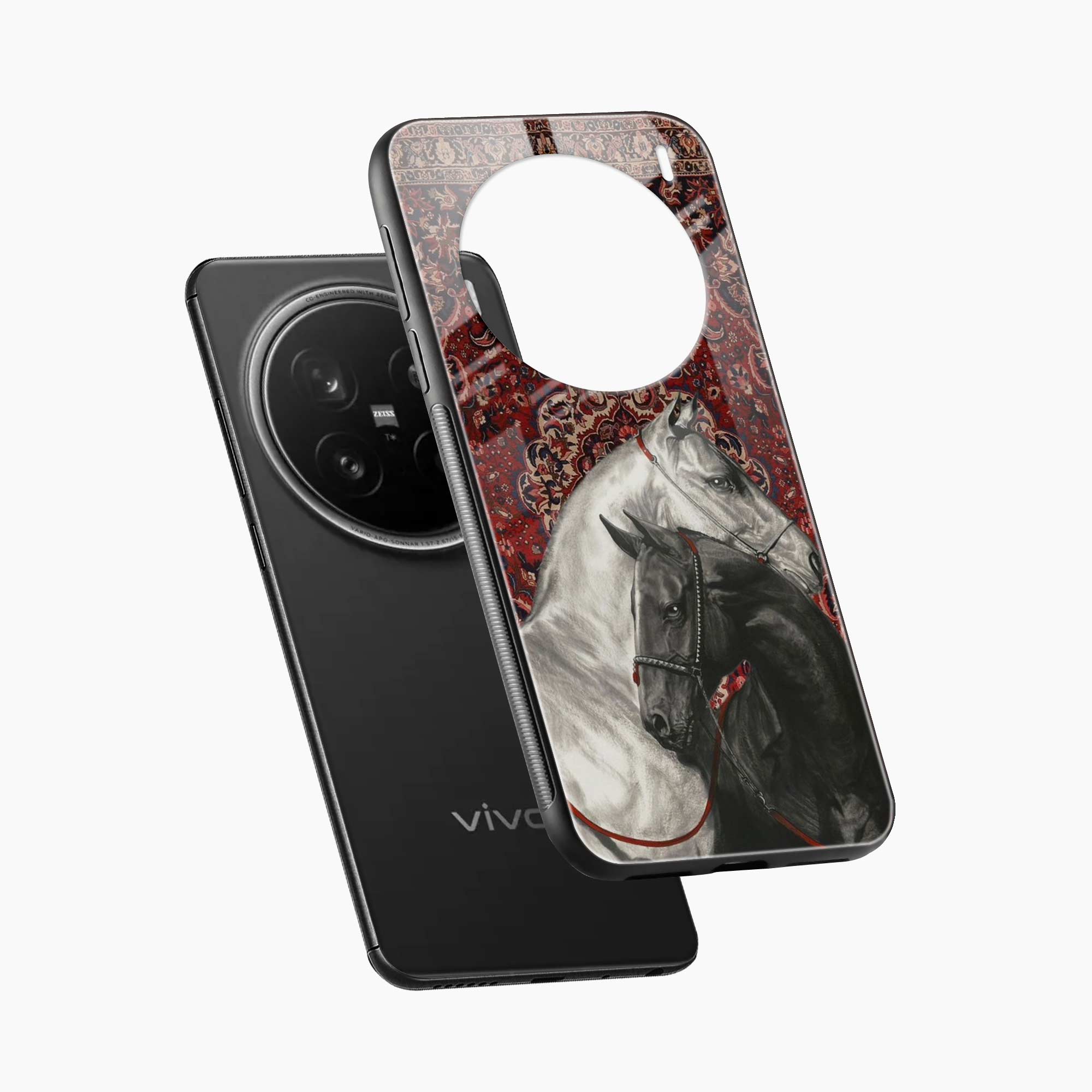 Black And White Horse Vivo X200 Pro 5G Back Cover