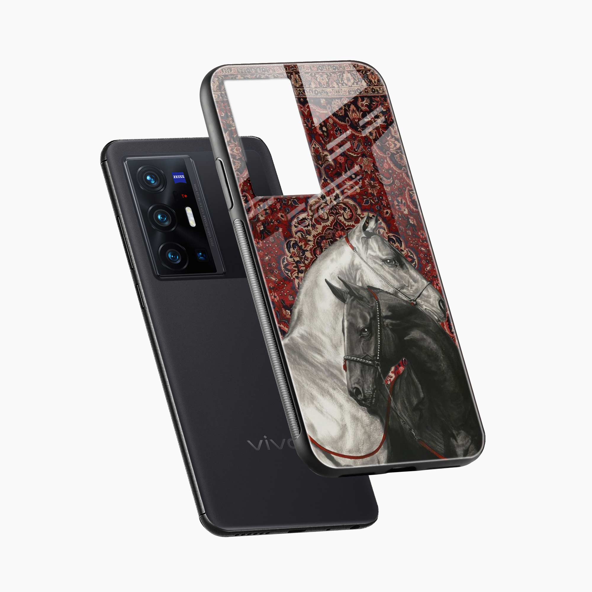 Black And White Horse Vivo X70 Pro Plus Back Cover