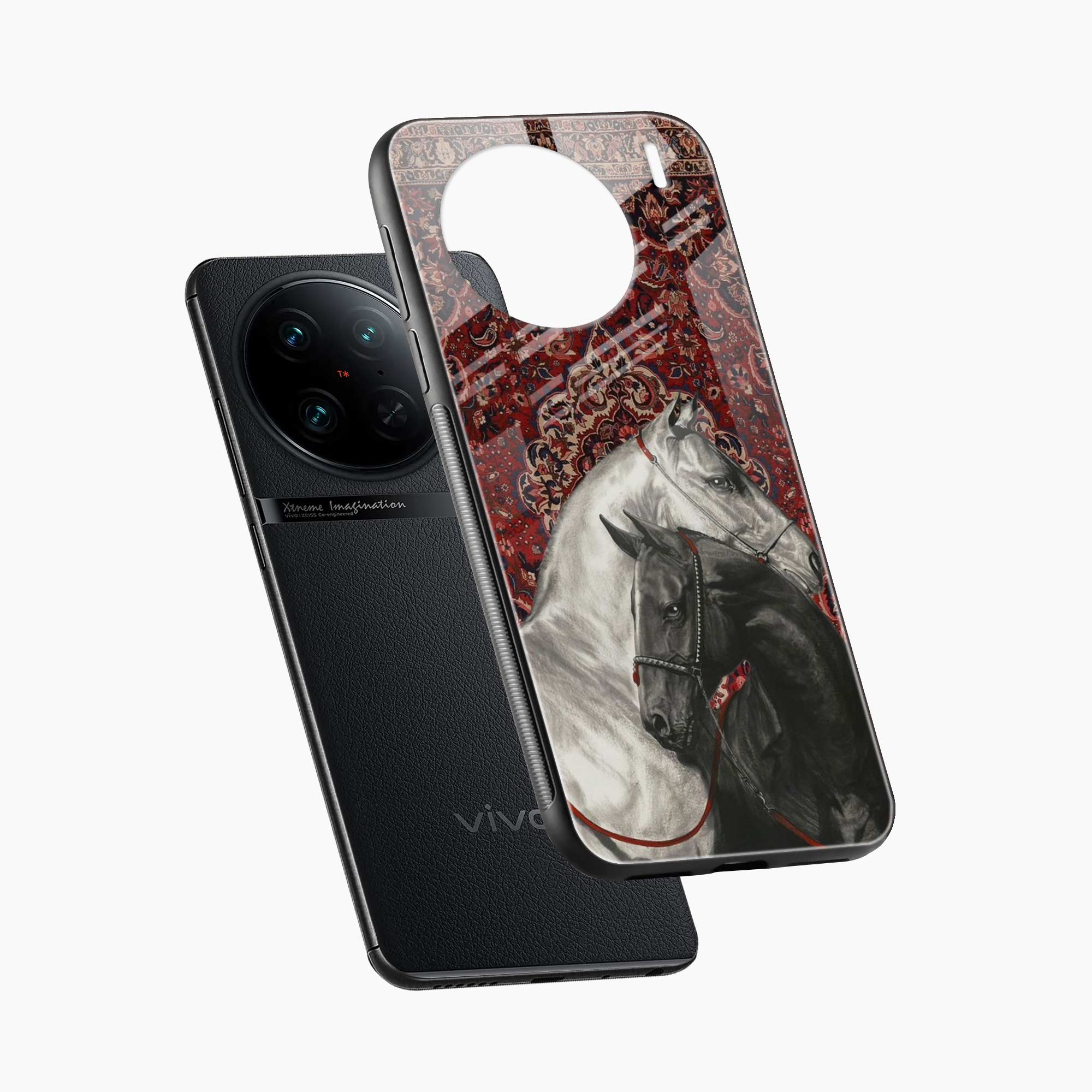 Black And White Horse Vivo X90 Pro Back Cover