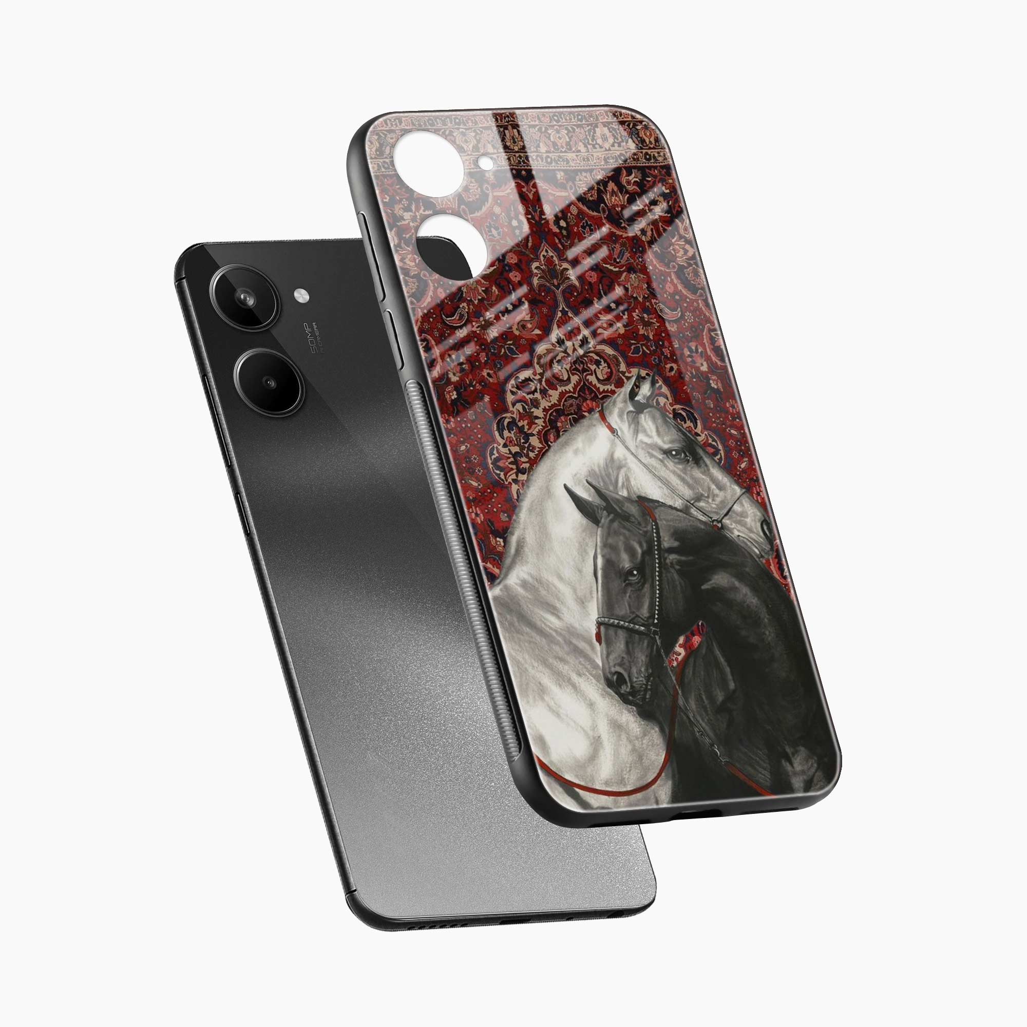 Black And White Horse Vivo Y18e Back Cover