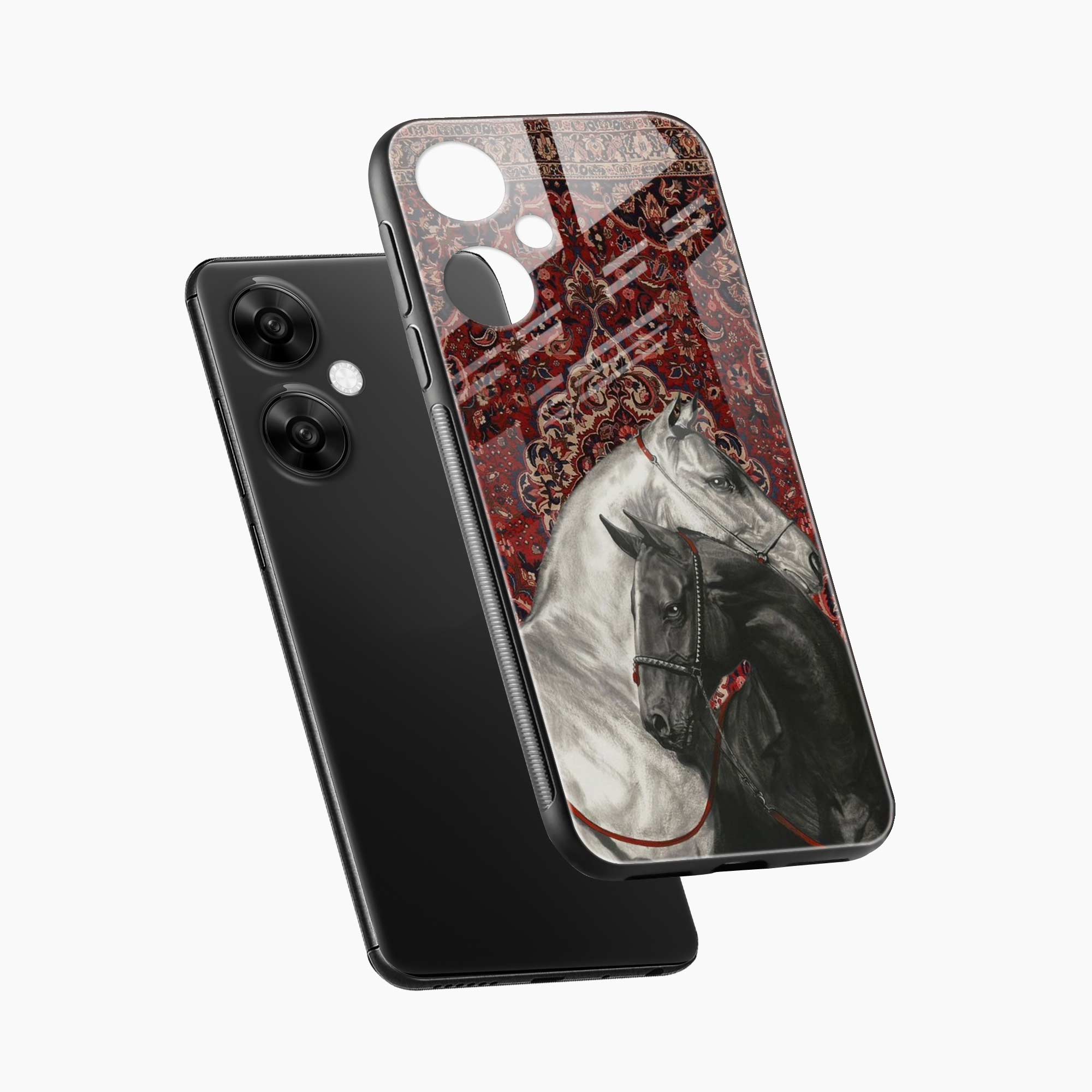 Black And White Horse Vivo Y27 Back Cover