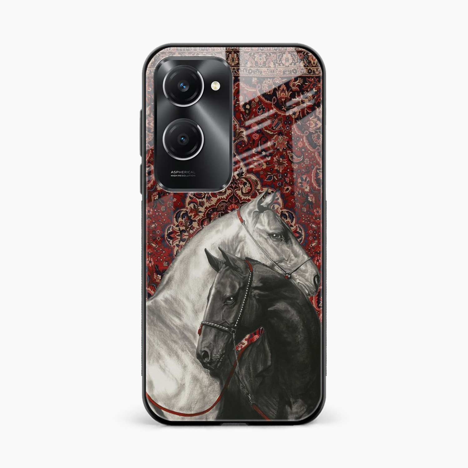 Black And White Horse Vivo Y28s 5G Back Cover