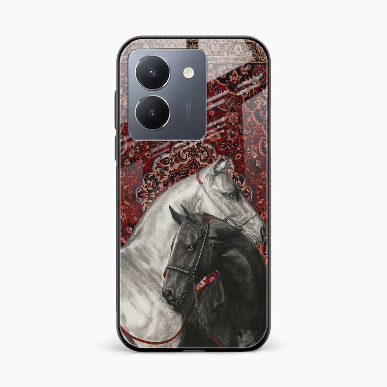 Black And White Horse Vivo Y36 Back Cover