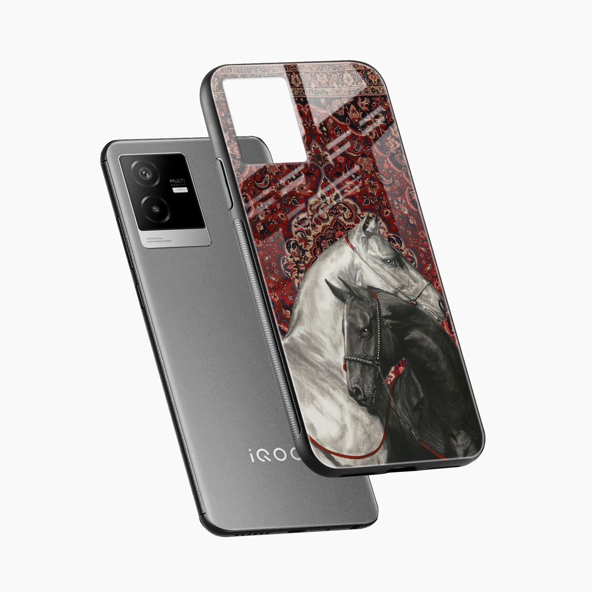 Black And White Horse Vivo Y73t Back Cover