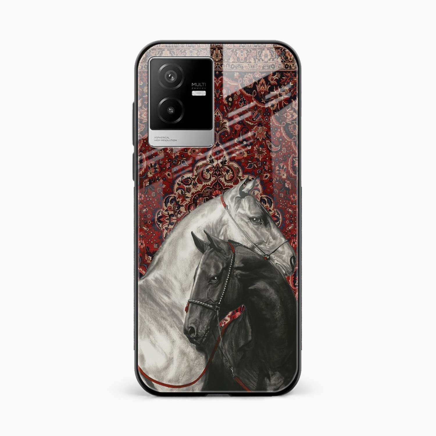 Black And White Horse Vivo Y73t Back Cover