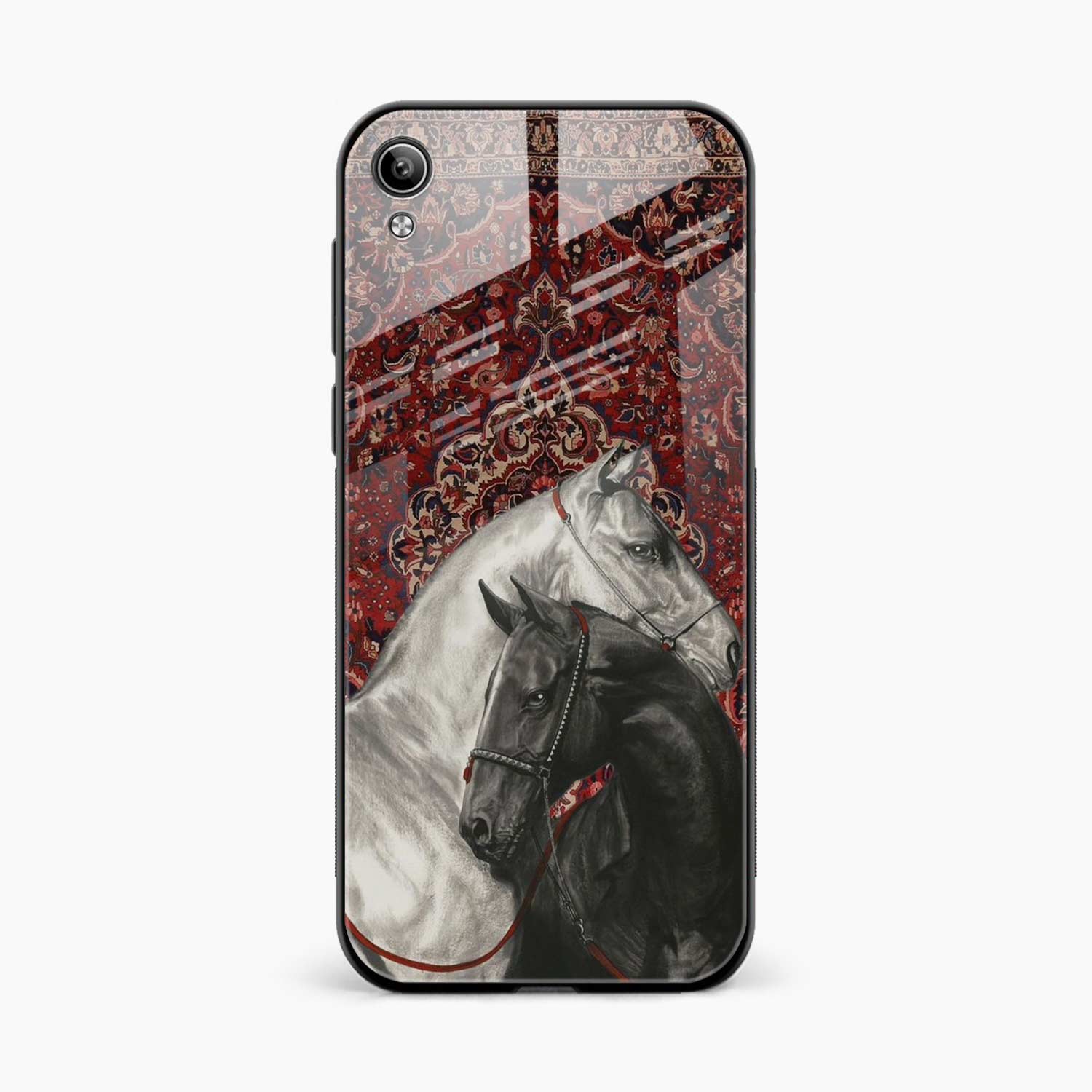 Black And White Horse Vivo Y91i Back Cover