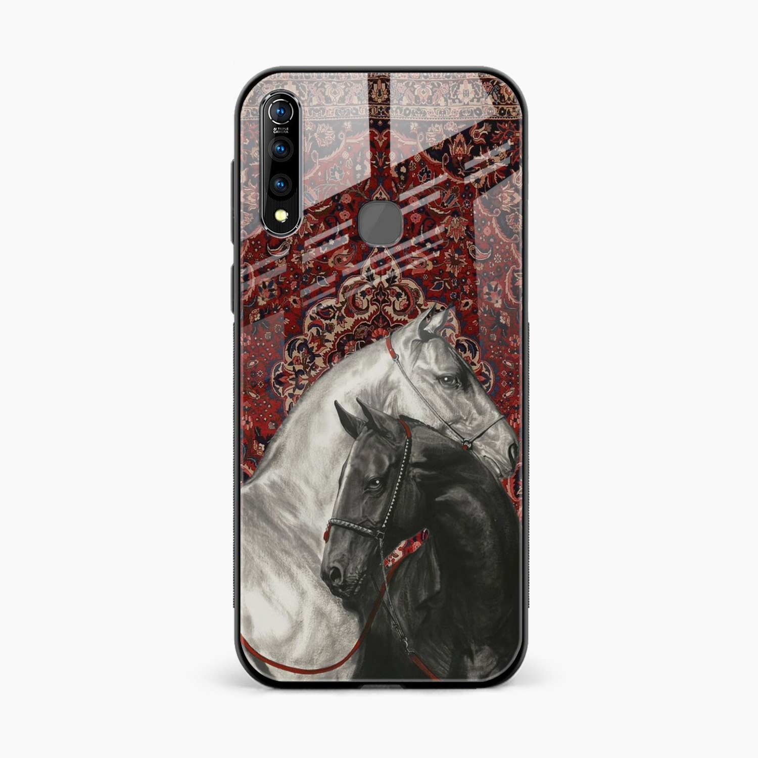 Black And White Horse Vivo Z1 Pro Back Cover