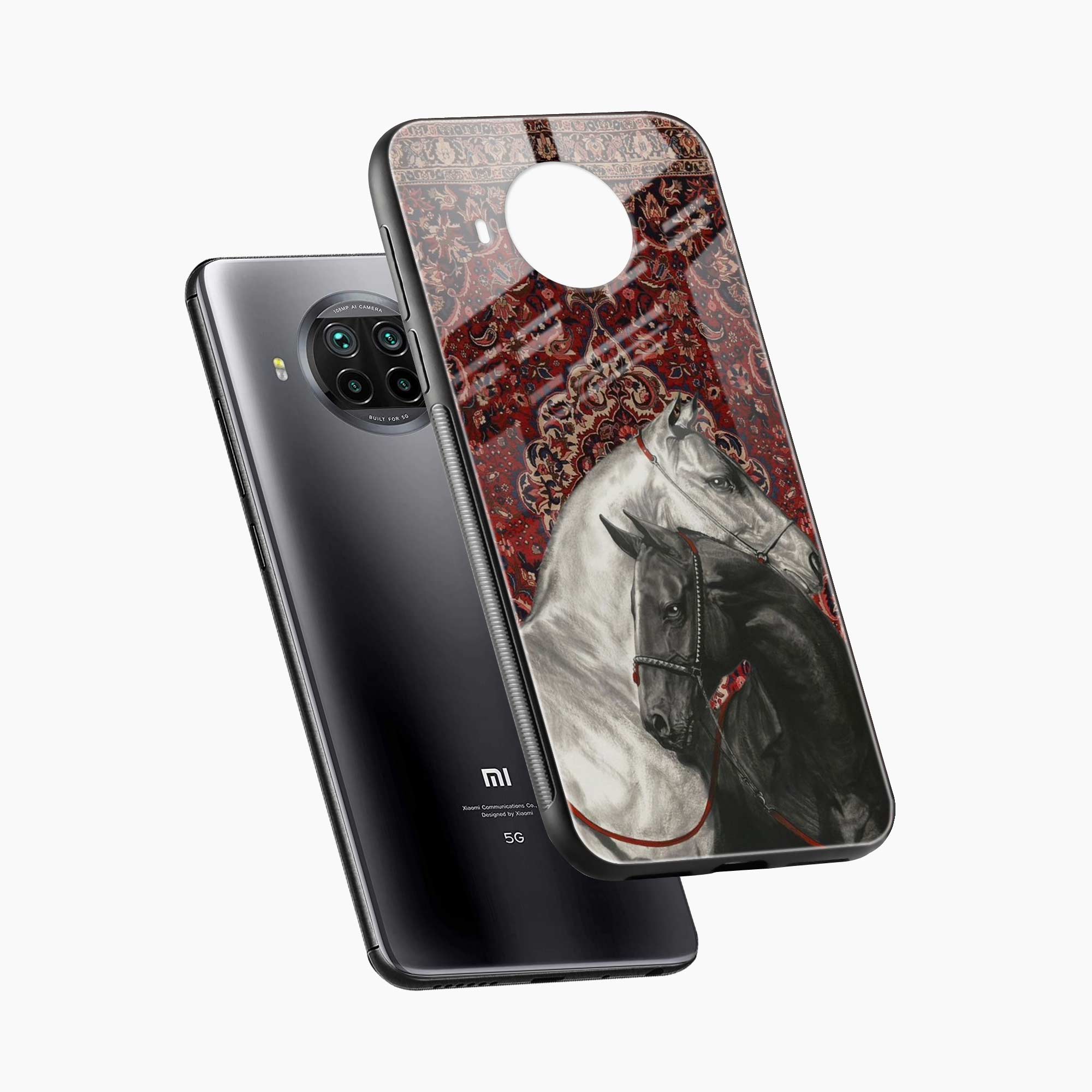 Black And White Horse Xiaomi Mi 10i 5G Back Cover