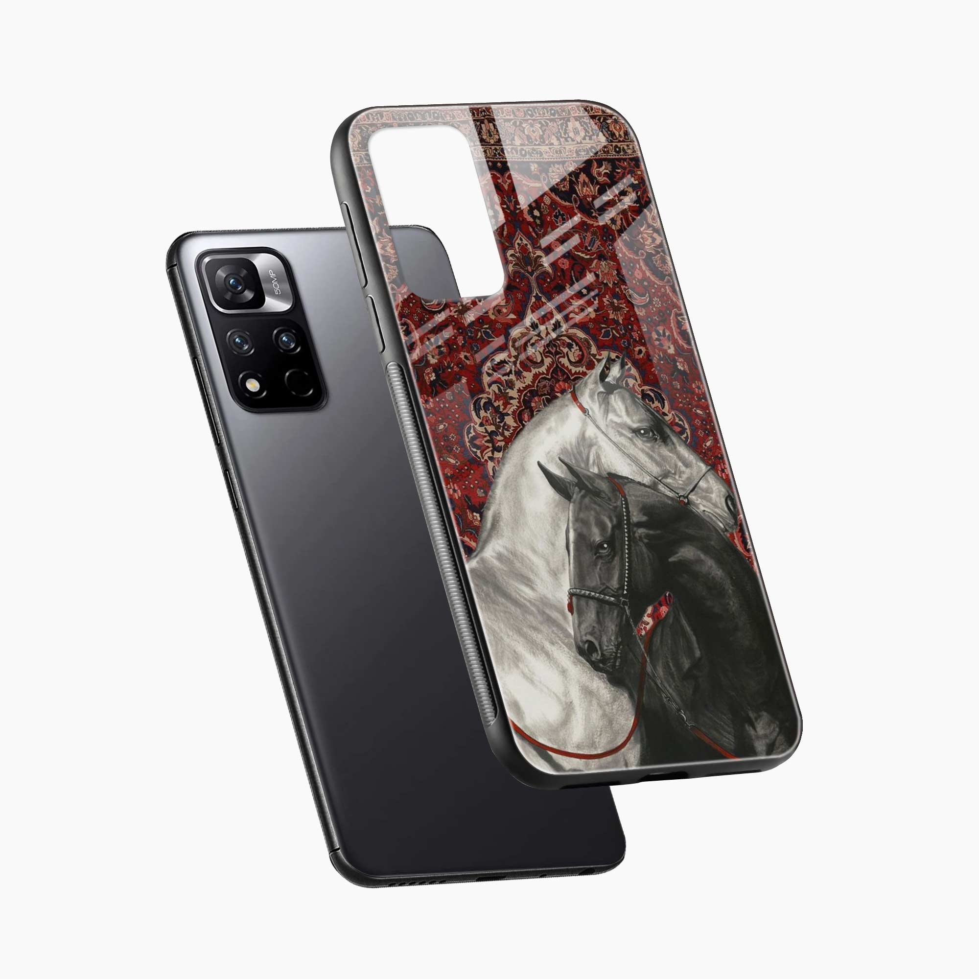 Black And White Horse Xiaomi Mi 11i 5G Back Cover