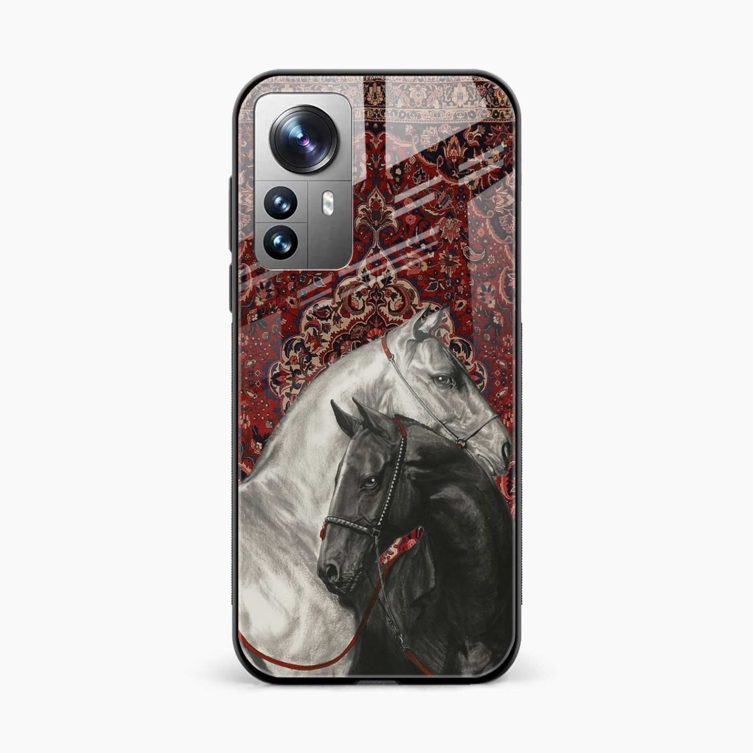 Black And White Horse Xiaomi Mi 12 Pro Back Cover